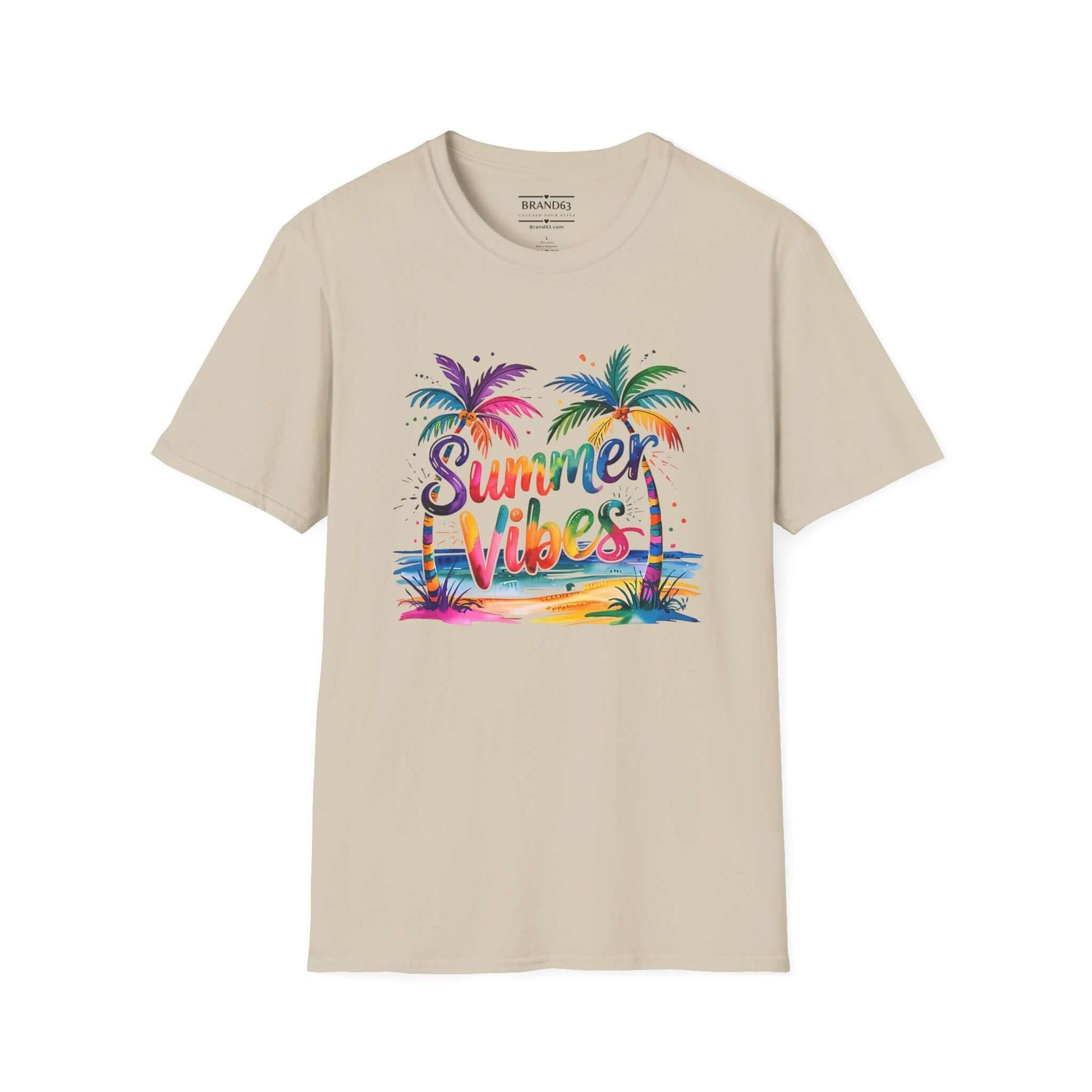 Summer Vibes Palm Trees T-Shirt, Brand63