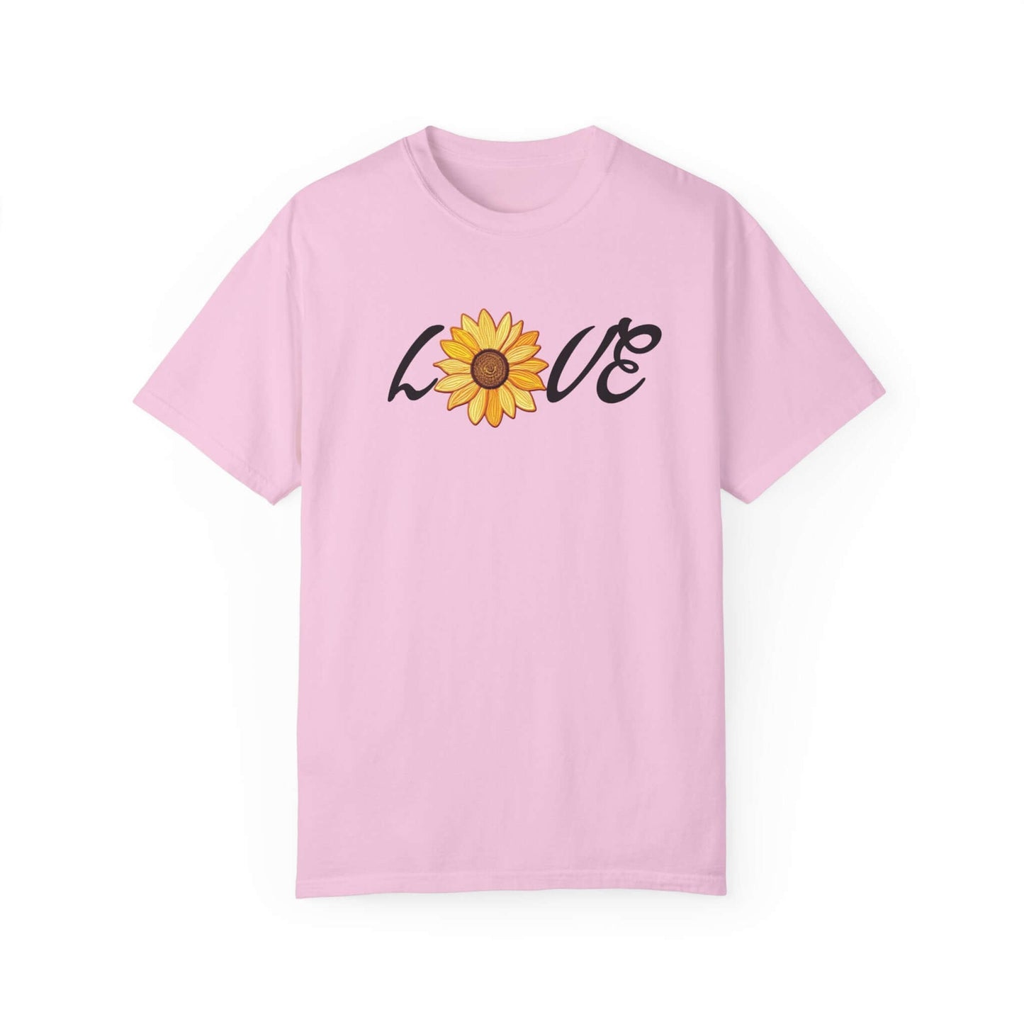 Sunflower T-shirt | Faux Embroidered Sunflower Design | Sunny Blossom Love Tee, Brand63