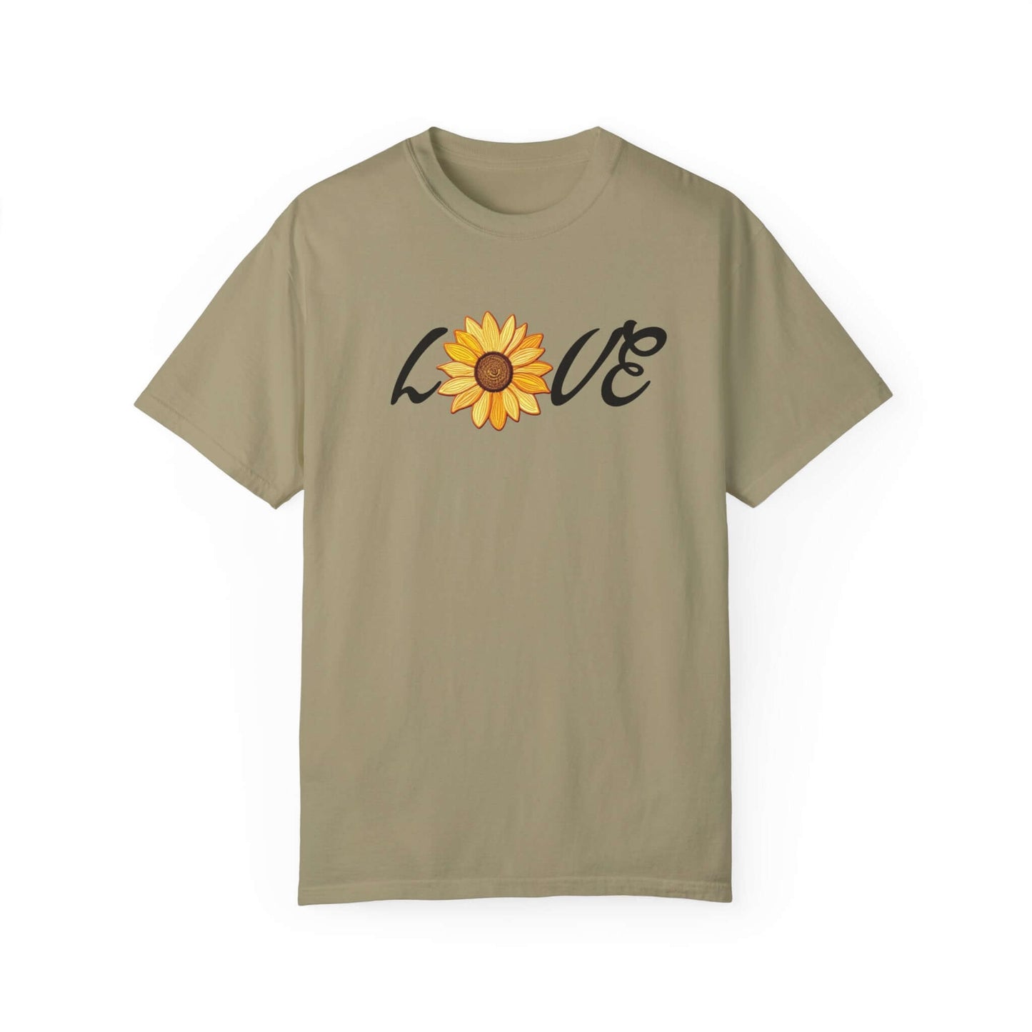 Sunflower T-shirt | Faux Embroidered Sunflower Design | Sunny Blossom Love Tee, Brand63