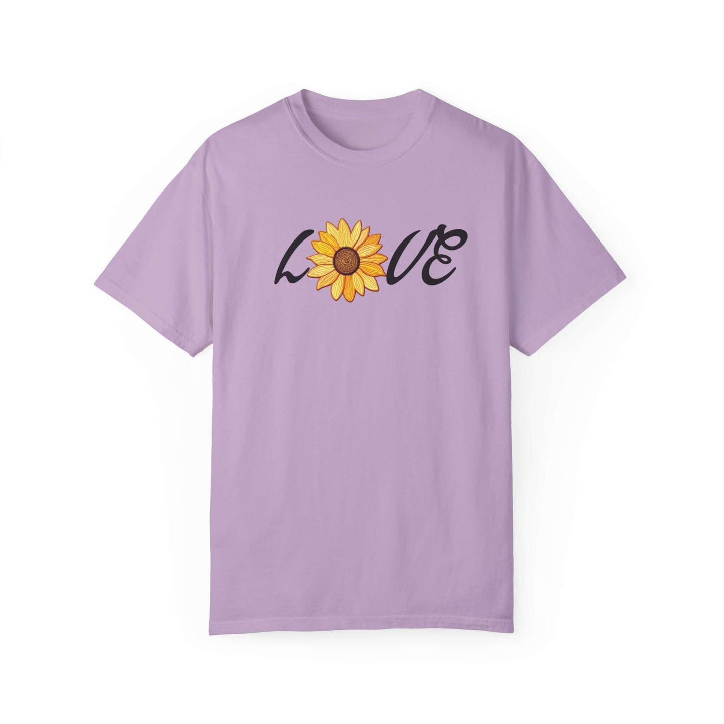 Sunflower T-shirt | Faux Embroidered Sunflower Design | Sunny Blossom Love Tee, Brand63