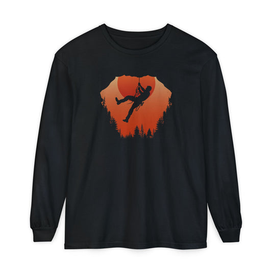 Sunset Mountain Climbing Long Sleeve Shirt, Brand63