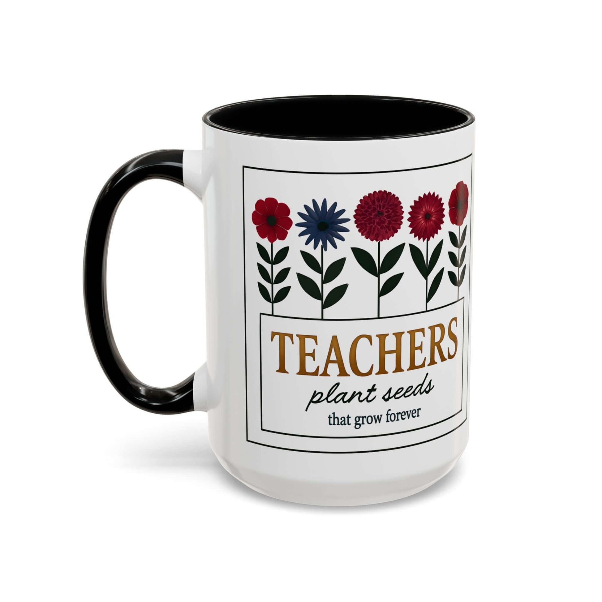 Teacher Coffee Mug Gifts, Flower Design, Brand63
