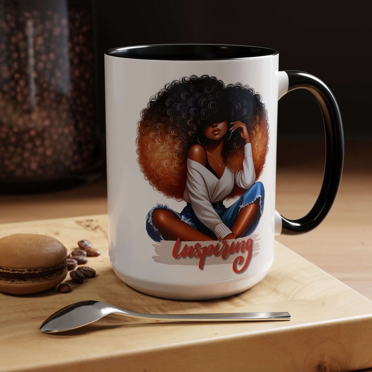 "The Inspiration" Afro Art Coffee Mug, Brand63