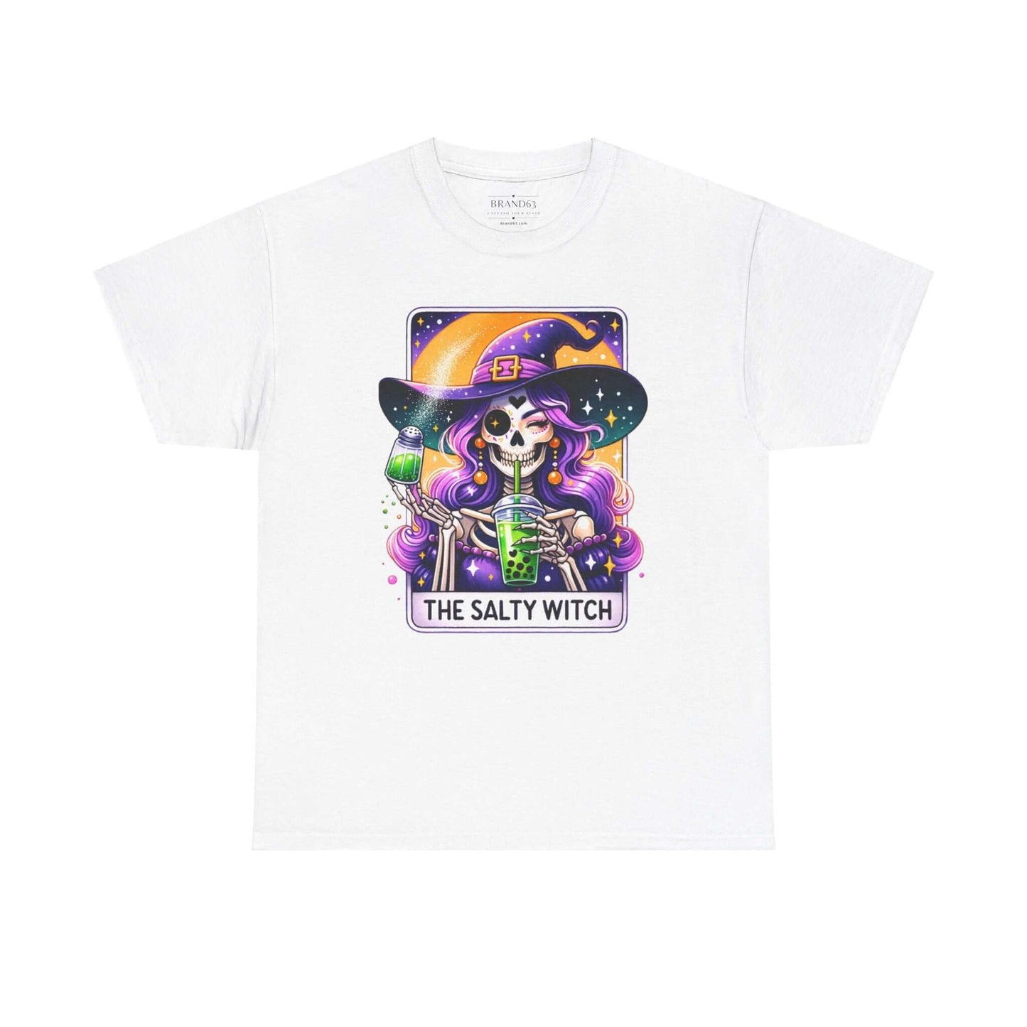 The Salty Witch Halloween T-Shirt | Witchy Halloween Plus Size Cotton Tee, Brand63