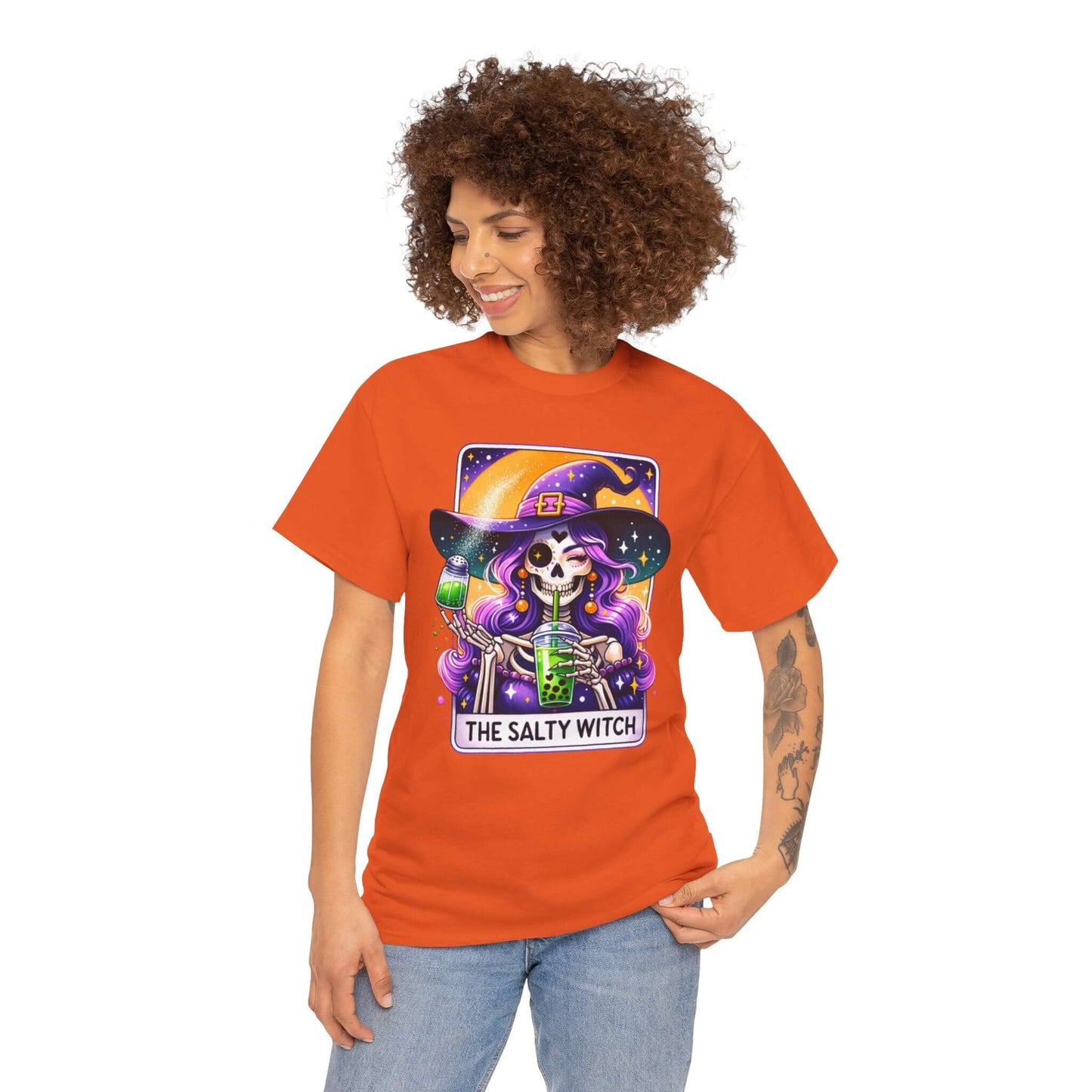 The Salty Witch Halloween T-Shirt | Witchy Halloween Plus Size Cotton Tee, Brand63