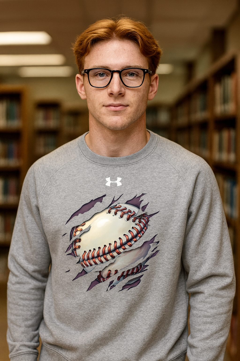 Under Armour Mens Baseball Rival Fleece Sweatshirt, Brand63