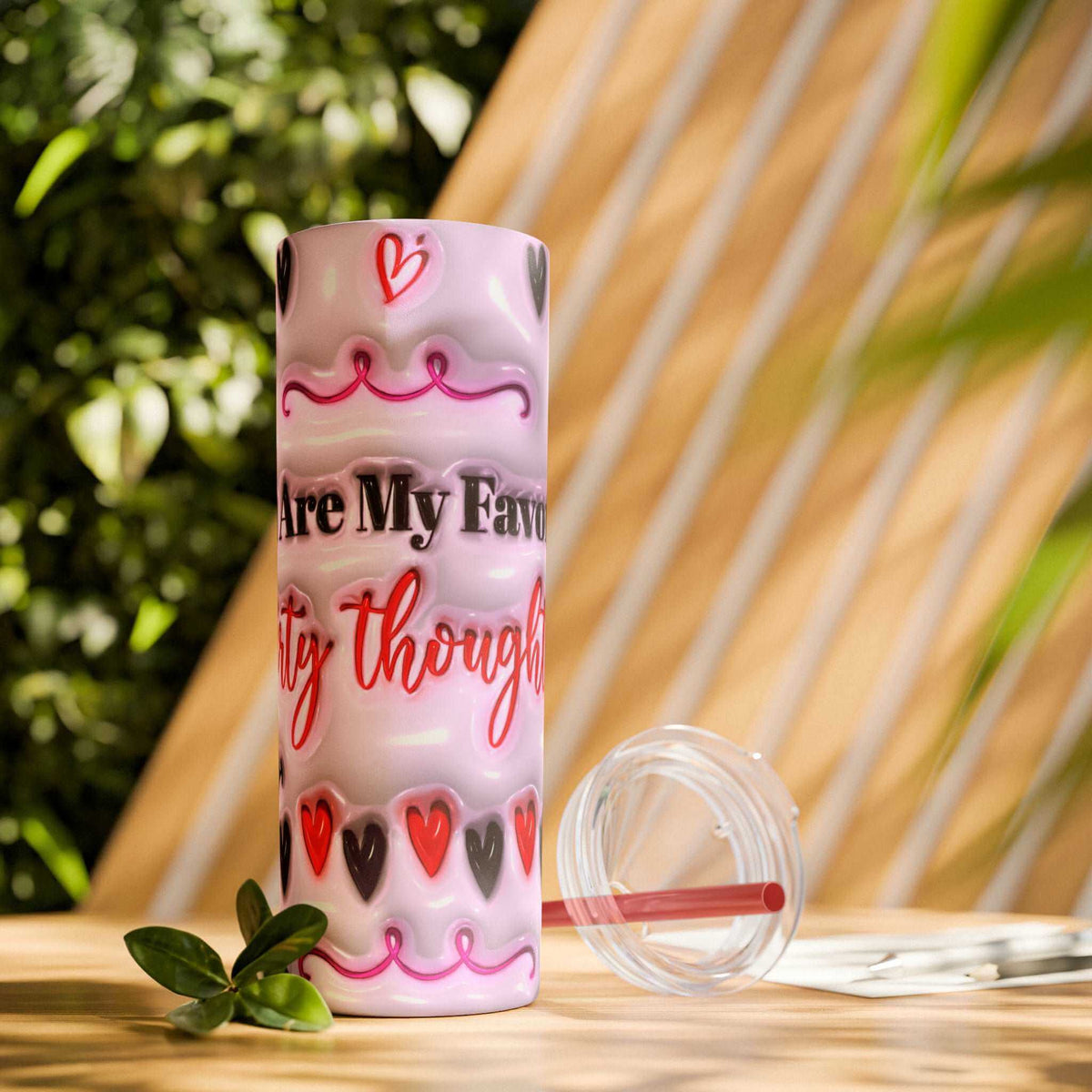 Valentine's Day Dirty Thoughts Skinny Tumbler, Brand63
