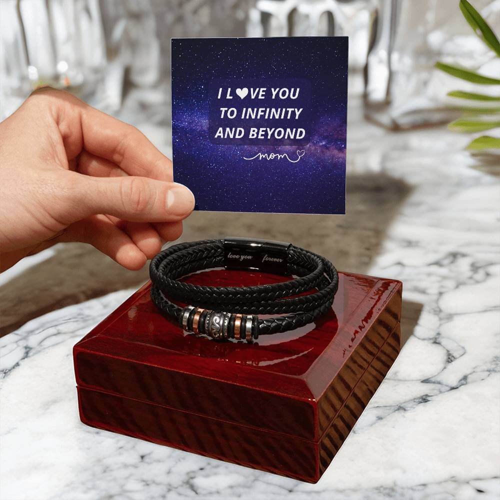 Vegan Leather Men's Bracelet |Love You Forever Son Gifts, Brand63