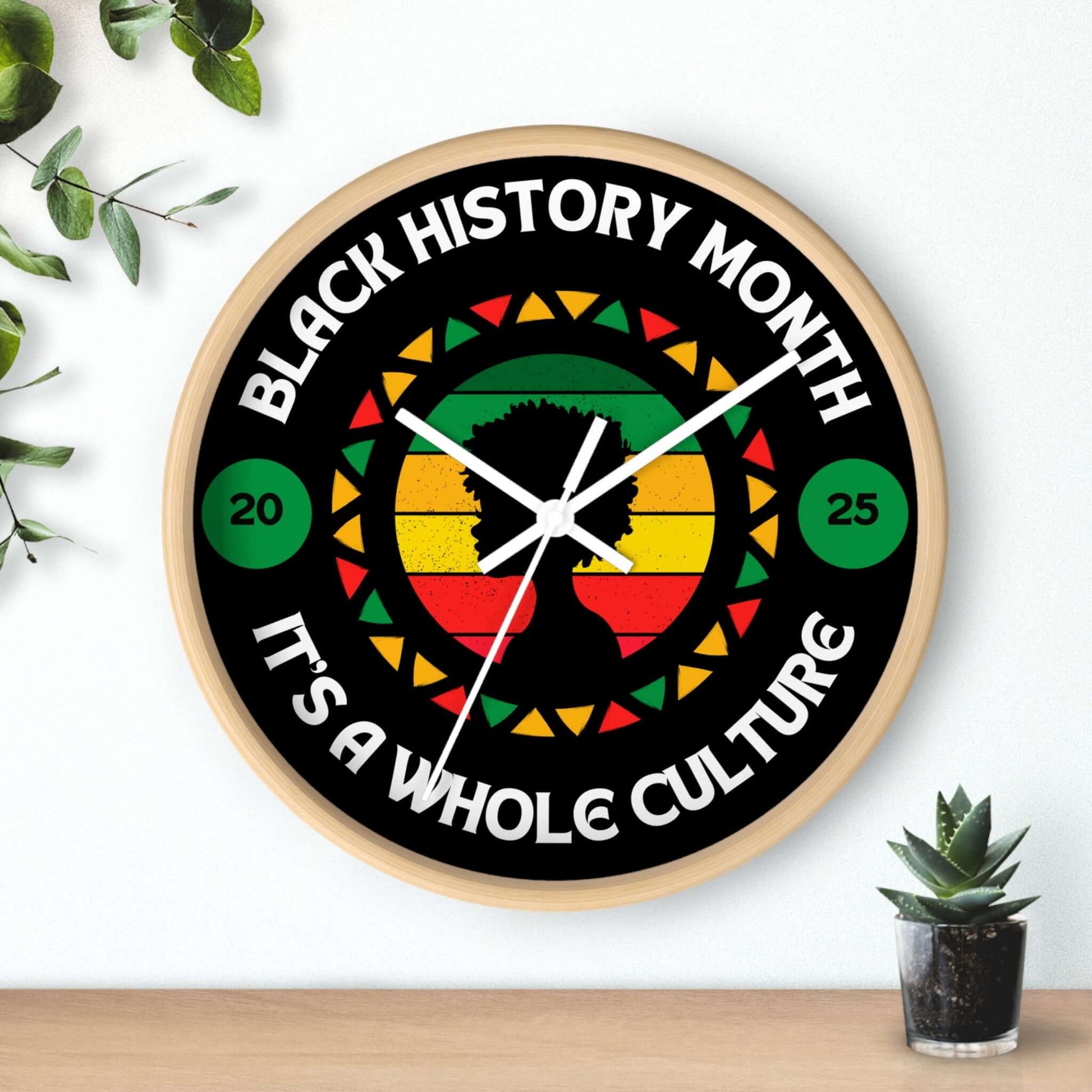Wall Clock - Black Culture, Brand63