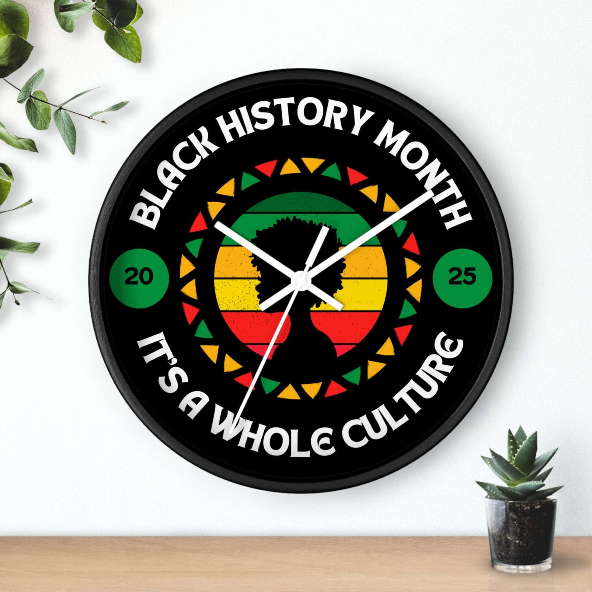 Wall Clock - Black Culture, Brand63