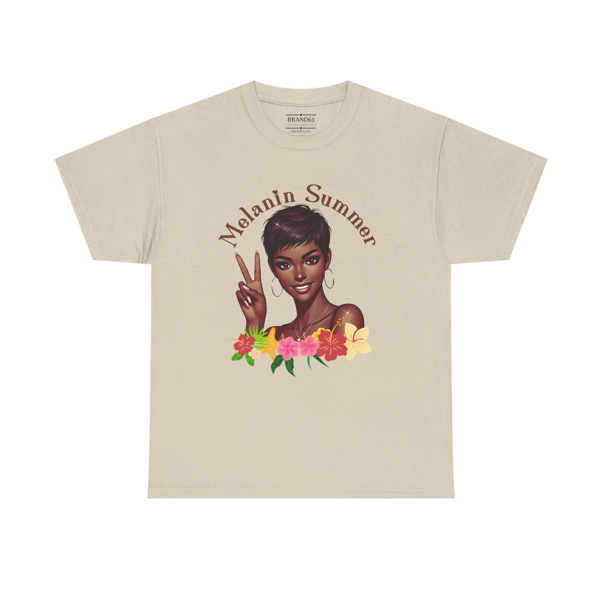 Women's Melanin Summer Vibes T-Shirt, Brand63