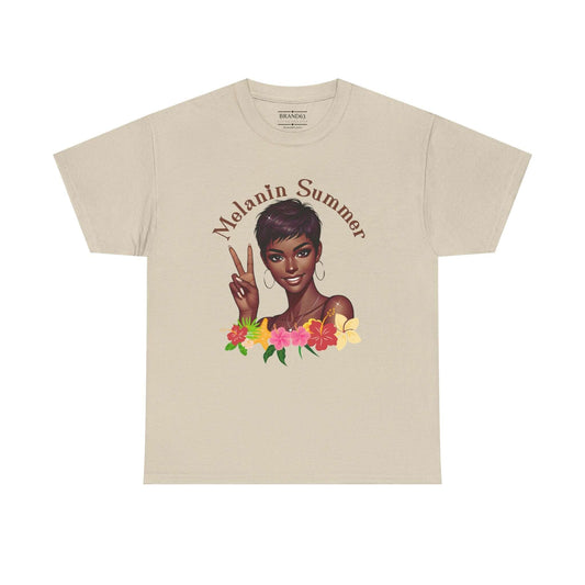 Women's Melanin Summer Vibes T-Shirt, Brand63