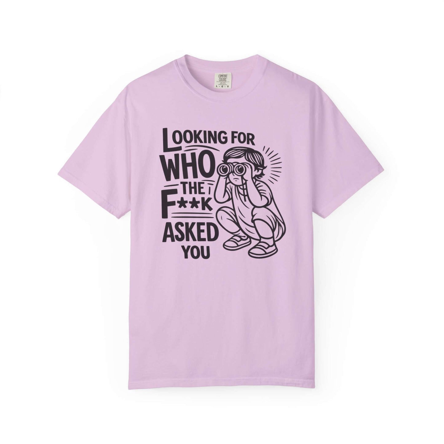 Women's Sweary Sassy Graphic Tee in light purple featuring bold sarcastic text.