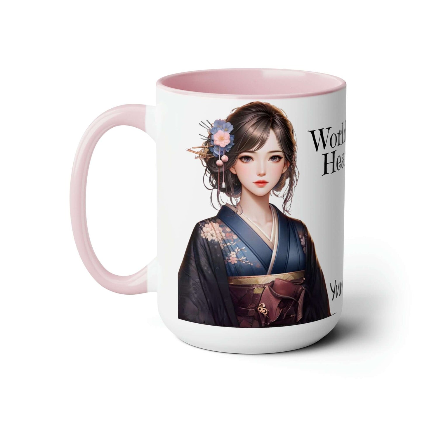 World's Collide Heart Unite Coffee Mug | Two-Tone 15oz Mug, Brand63