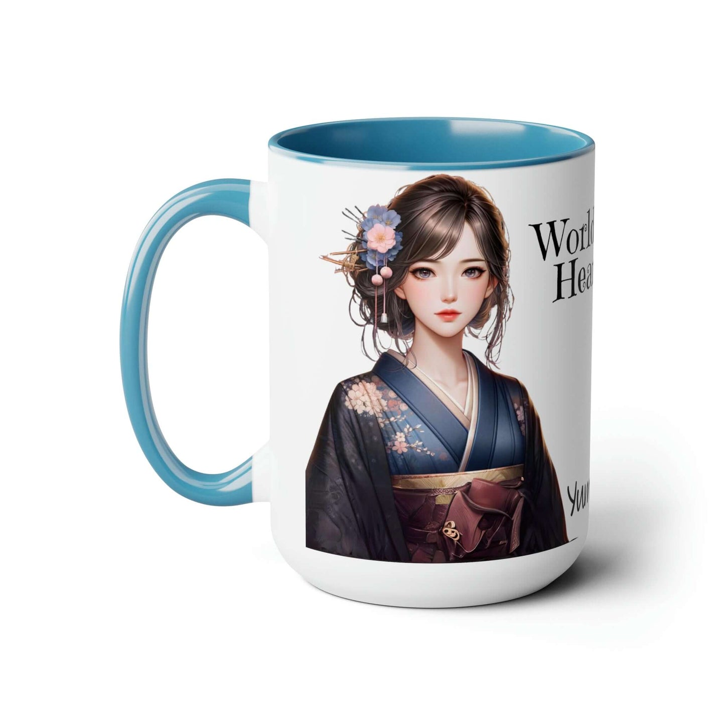 World's Collide Heart Unite Coffee Mug | Two-Tone 15oz Mug, Brand63