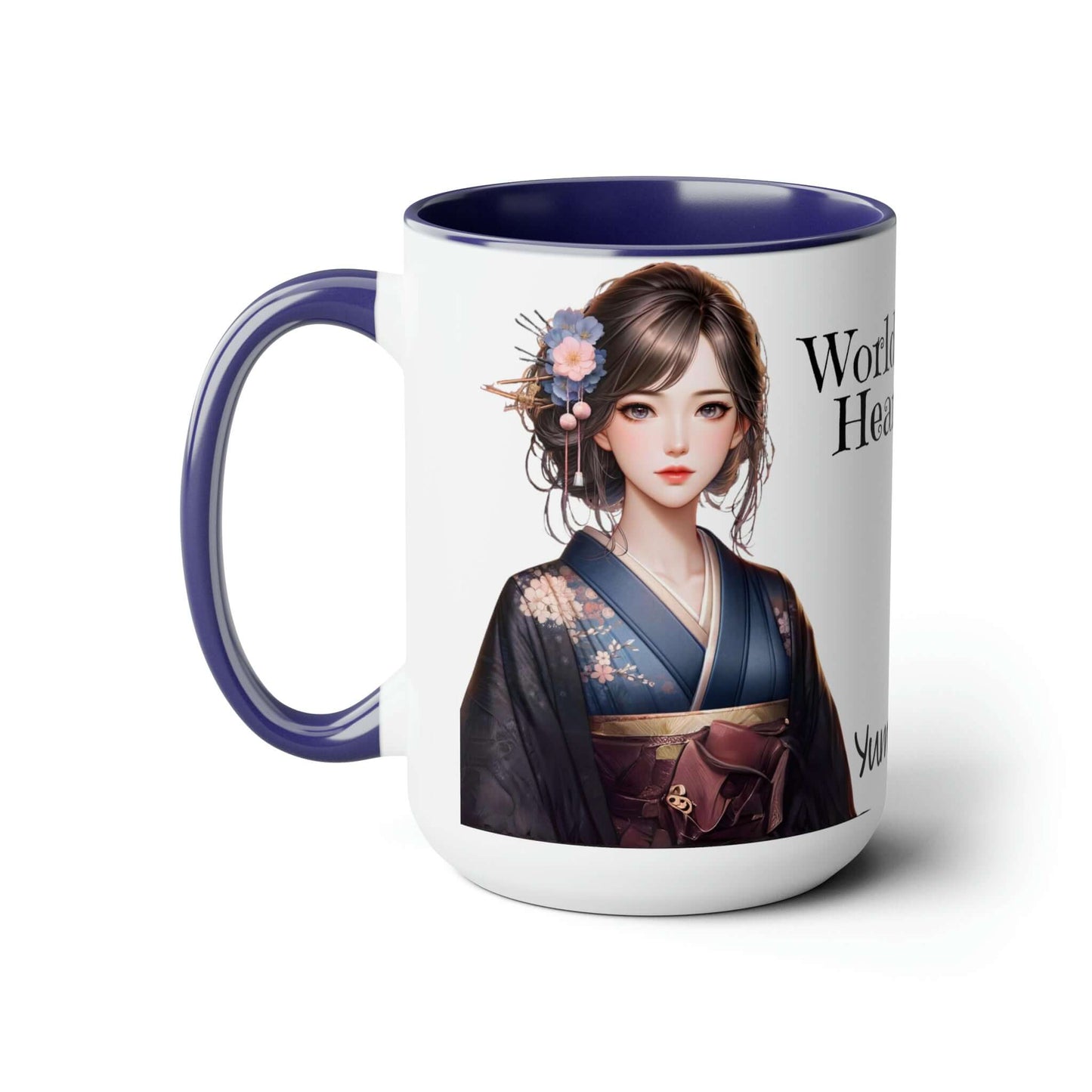 World's Collide Heart Unite Coffee Mug | Two-Tone 15oz Mug, Brand63