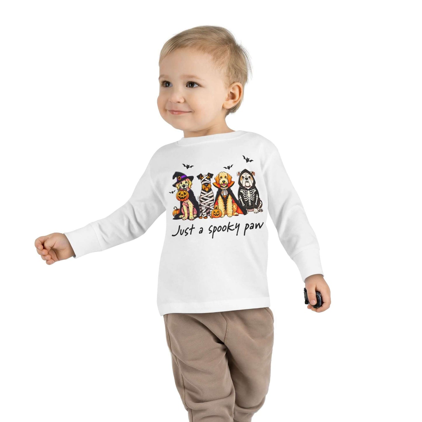 Adorable Spooky Pets Toddler Halloween Long Sleeve Tee, Brand63