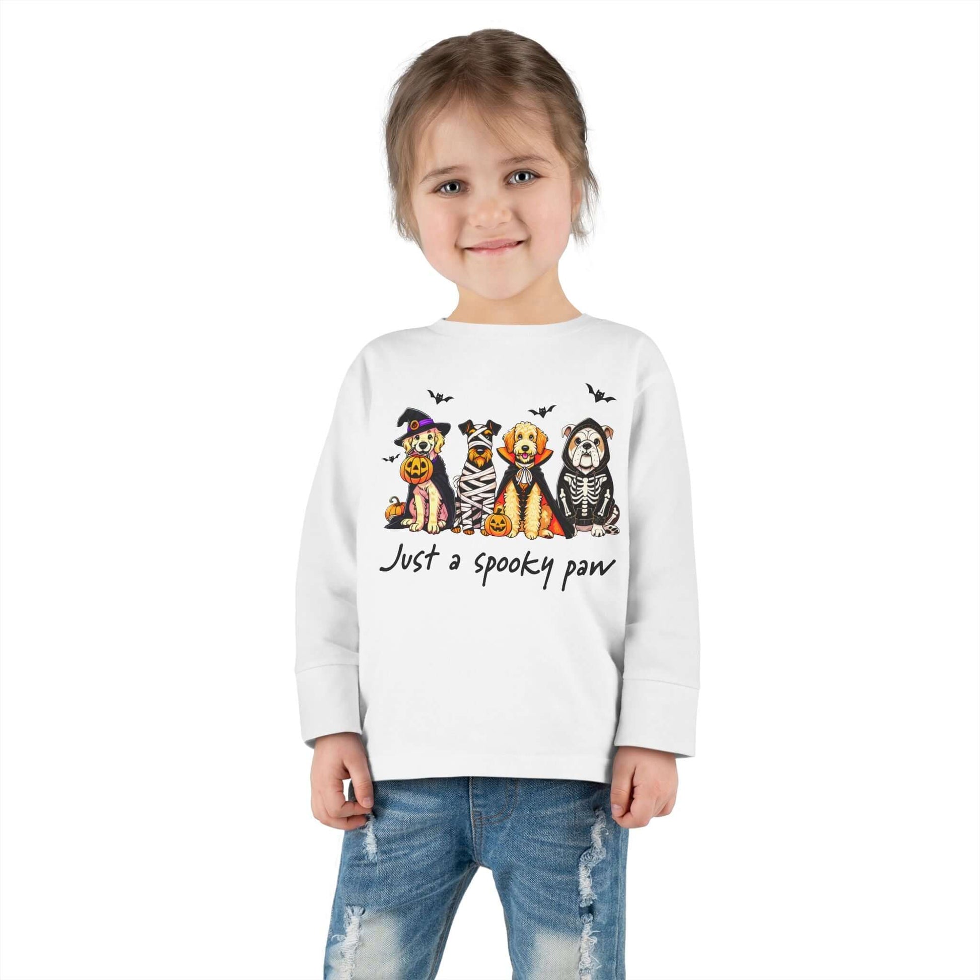 Adorable Spooky Pets Toddler Halloween Long Sleeve Tee, Brand63