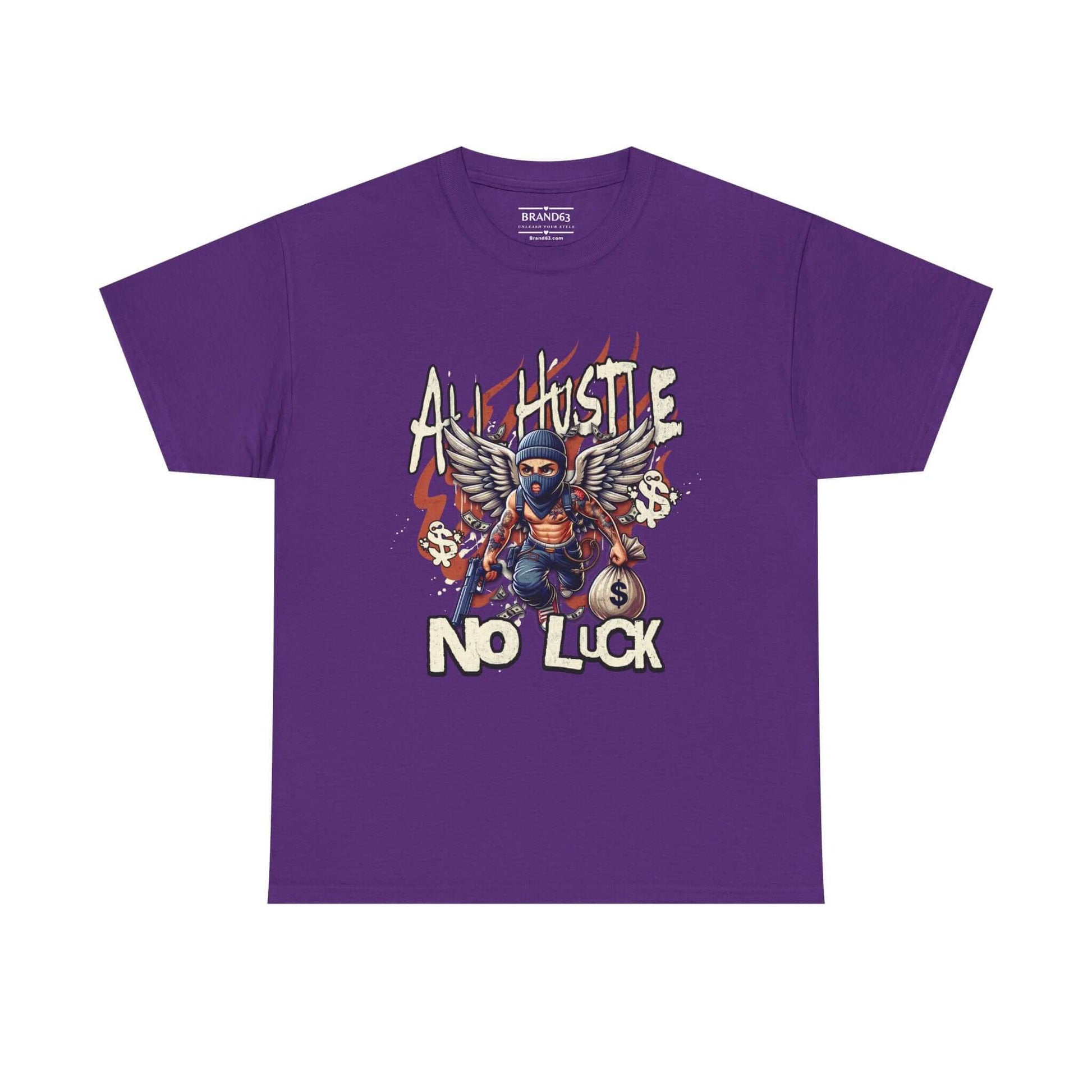 All Hustle No Luck Urban Streetwear Shirt, Brand63