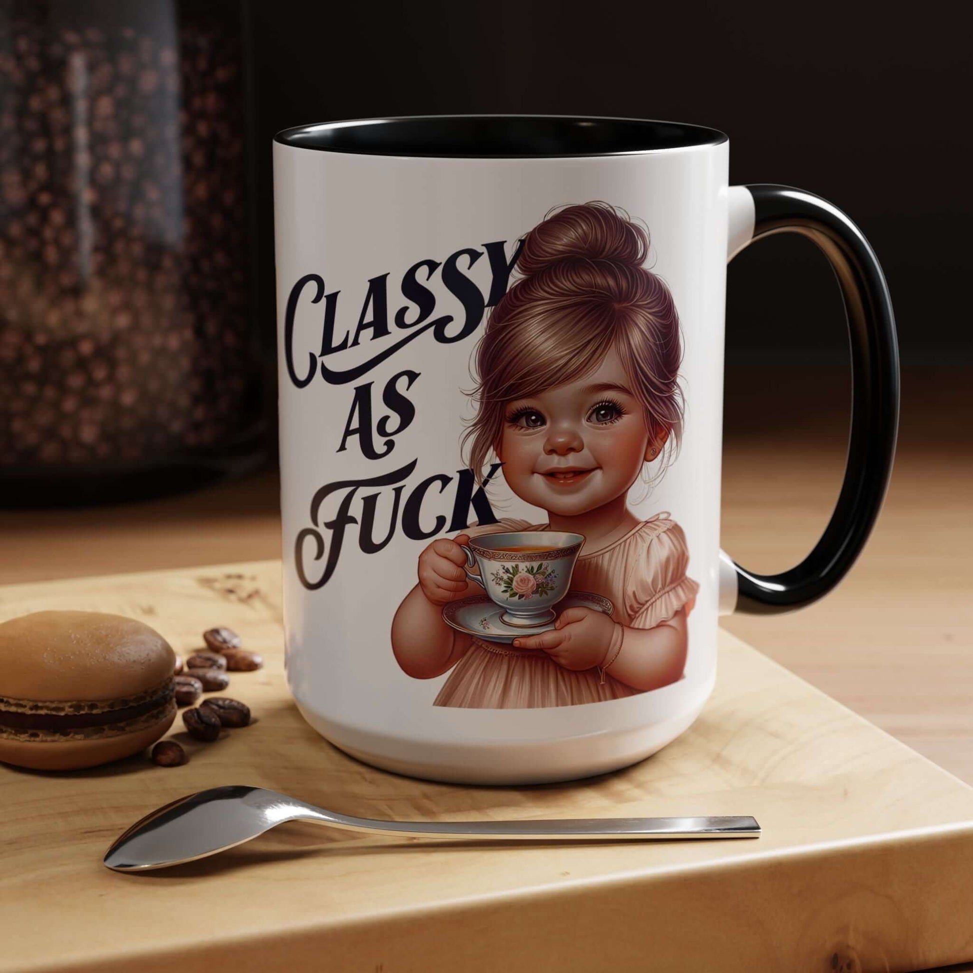 BIG Coffee Mug - Classy As Fuck Sarcastic Design, Brand63