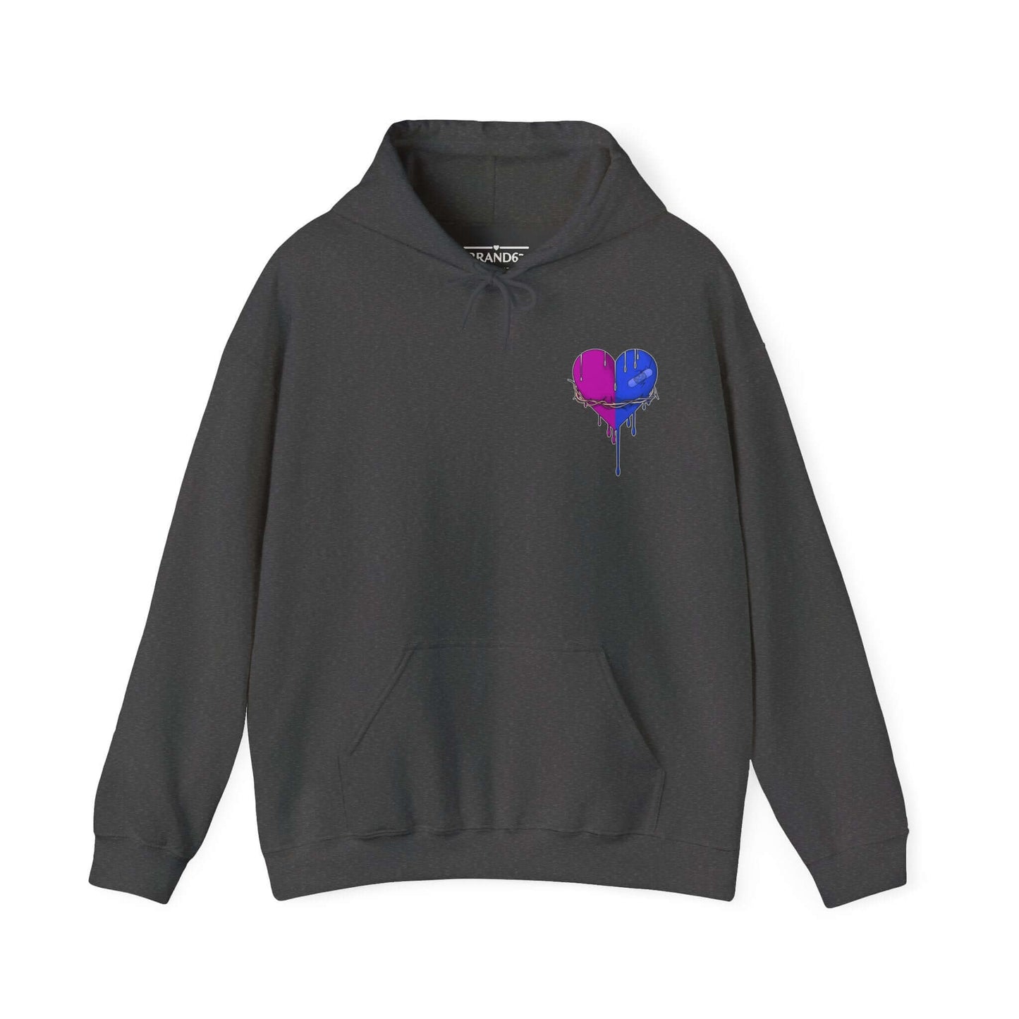Broken Heart, Money Bag Bear Hoodie (Front & Back Design), Brand63