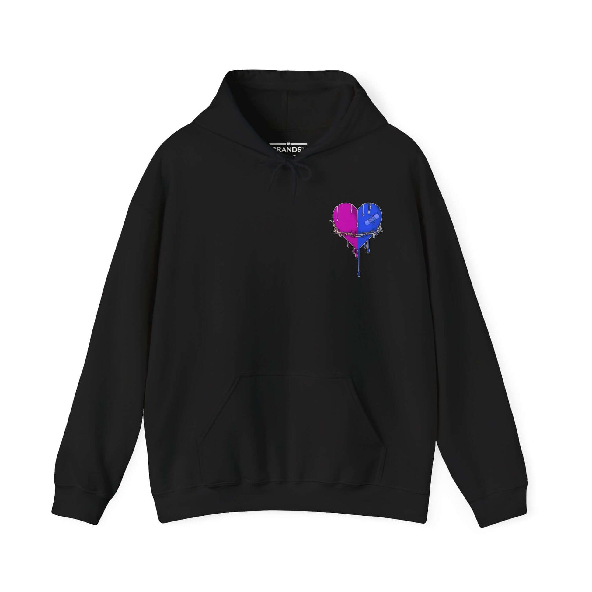 Broken Heart, Money Bag Bear Hoodie (Front & Back Design), Brand63