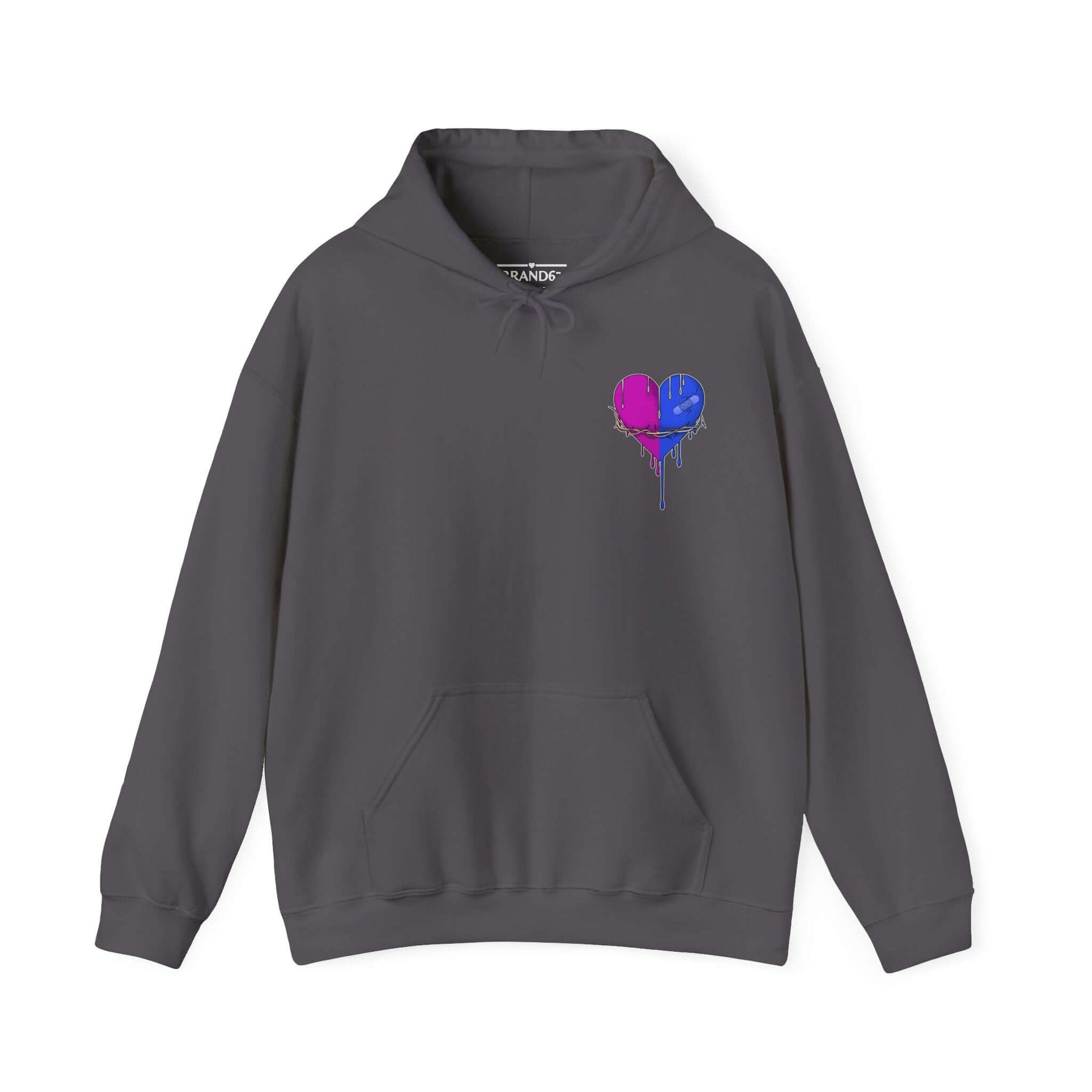 Broken Heart, Money Bag Bear Hoodie (Front & Back Design), Brand63