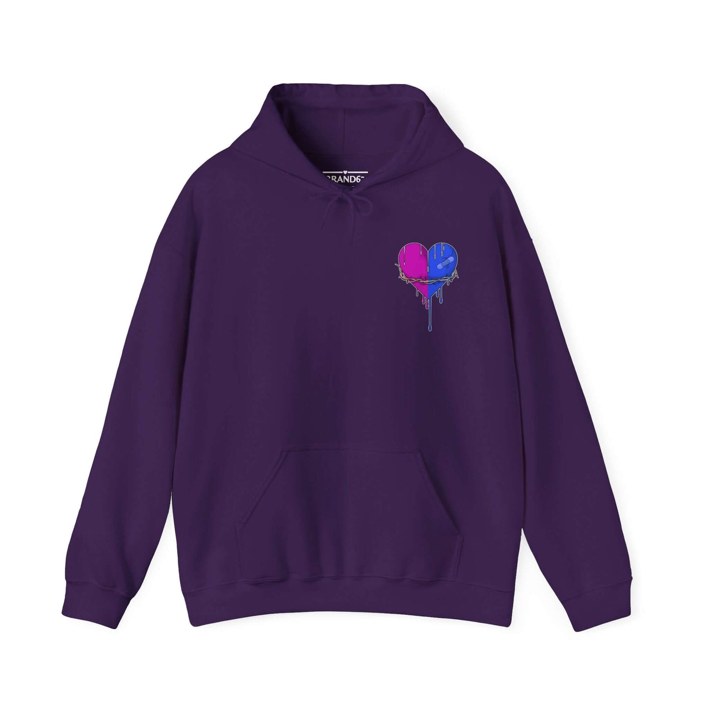 Broken Heart, Money Bag Bear Hoodie (Front & Back Design), Brand63