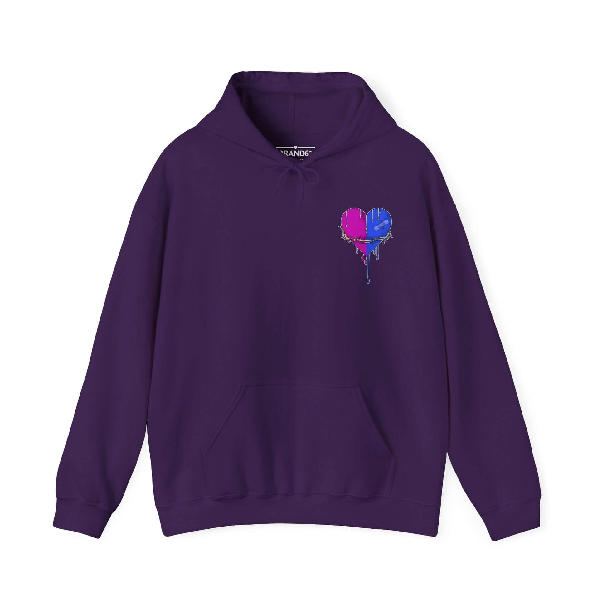 Broken Heart, Money Bag Bear Hoodie (Front & Back Design), Brand63