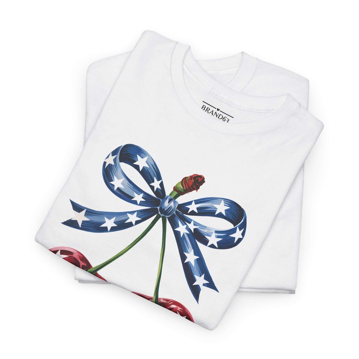 Cherries 4th Of July Women's Patriotic Tee, Brand63