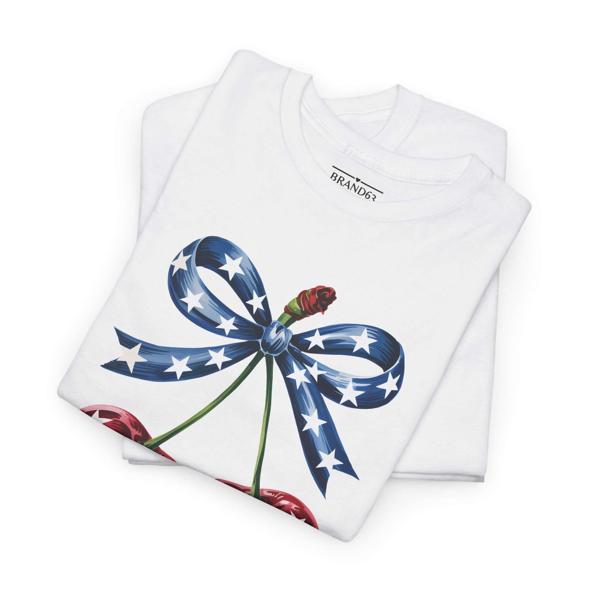Cherries 4th Of July Women's Patriotic Tee, Brand63