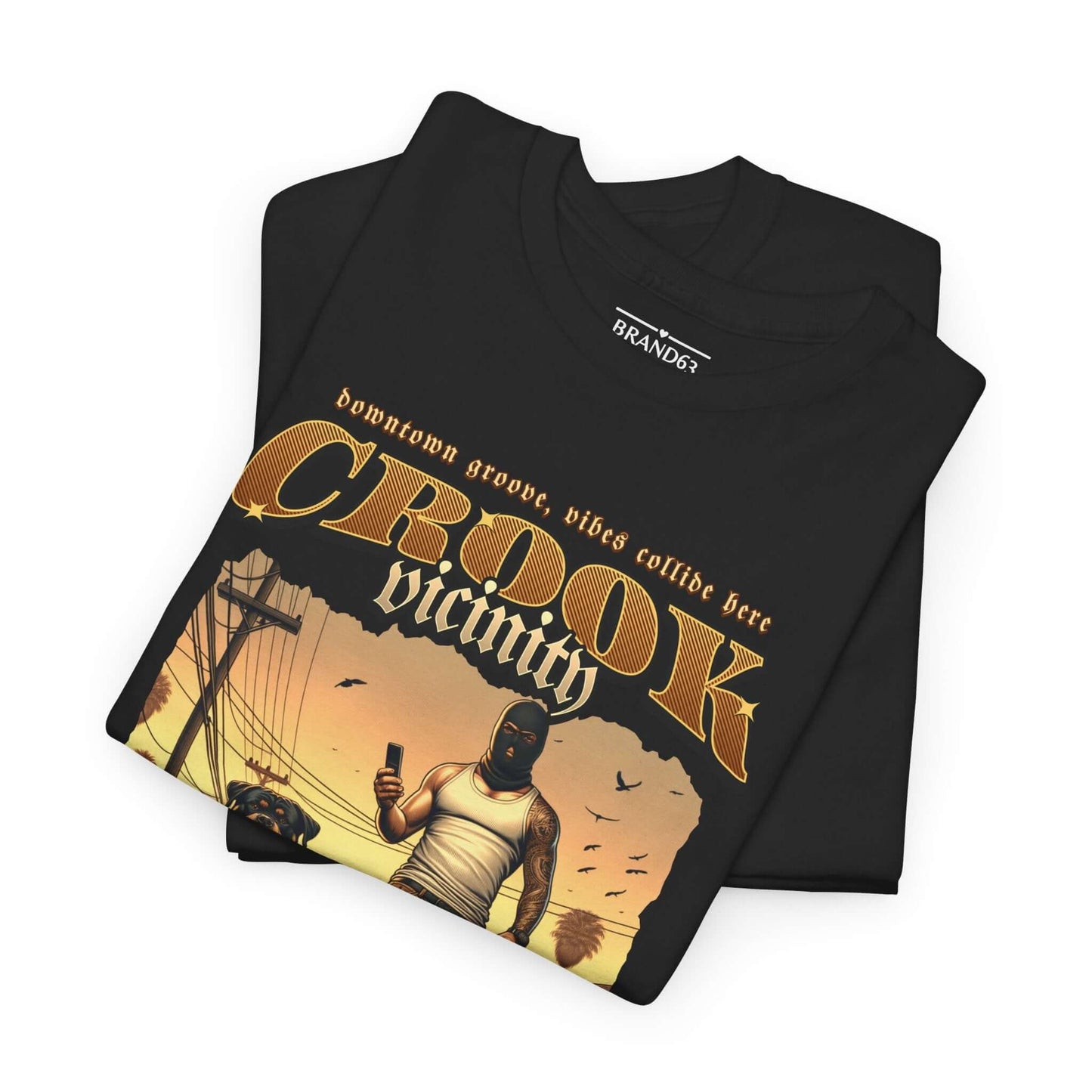 Alley Backstreets Urban Dog Graphic T-shirt, Brand63