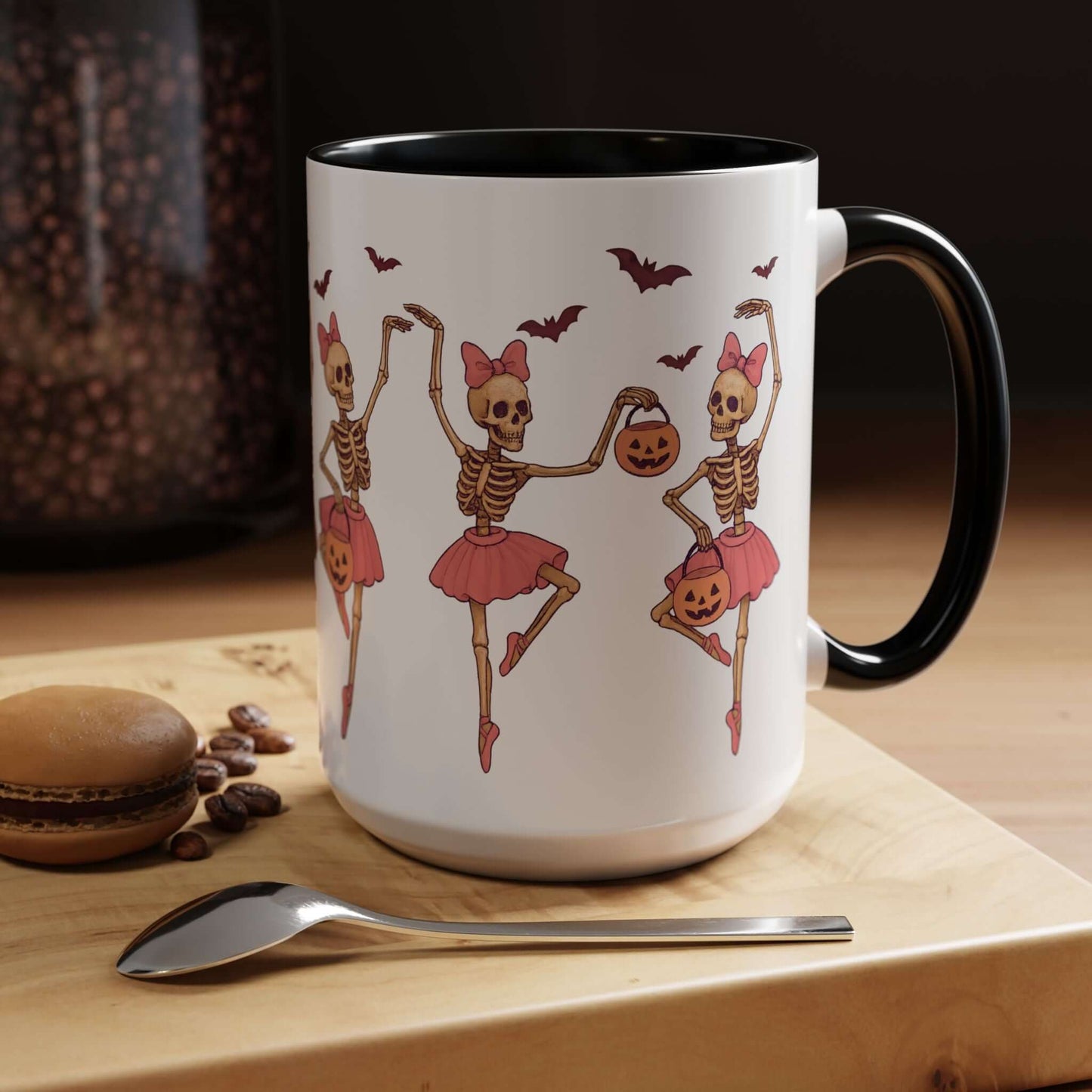 Halloween Skeleton Ballerina Dancers Mug, Brand63
