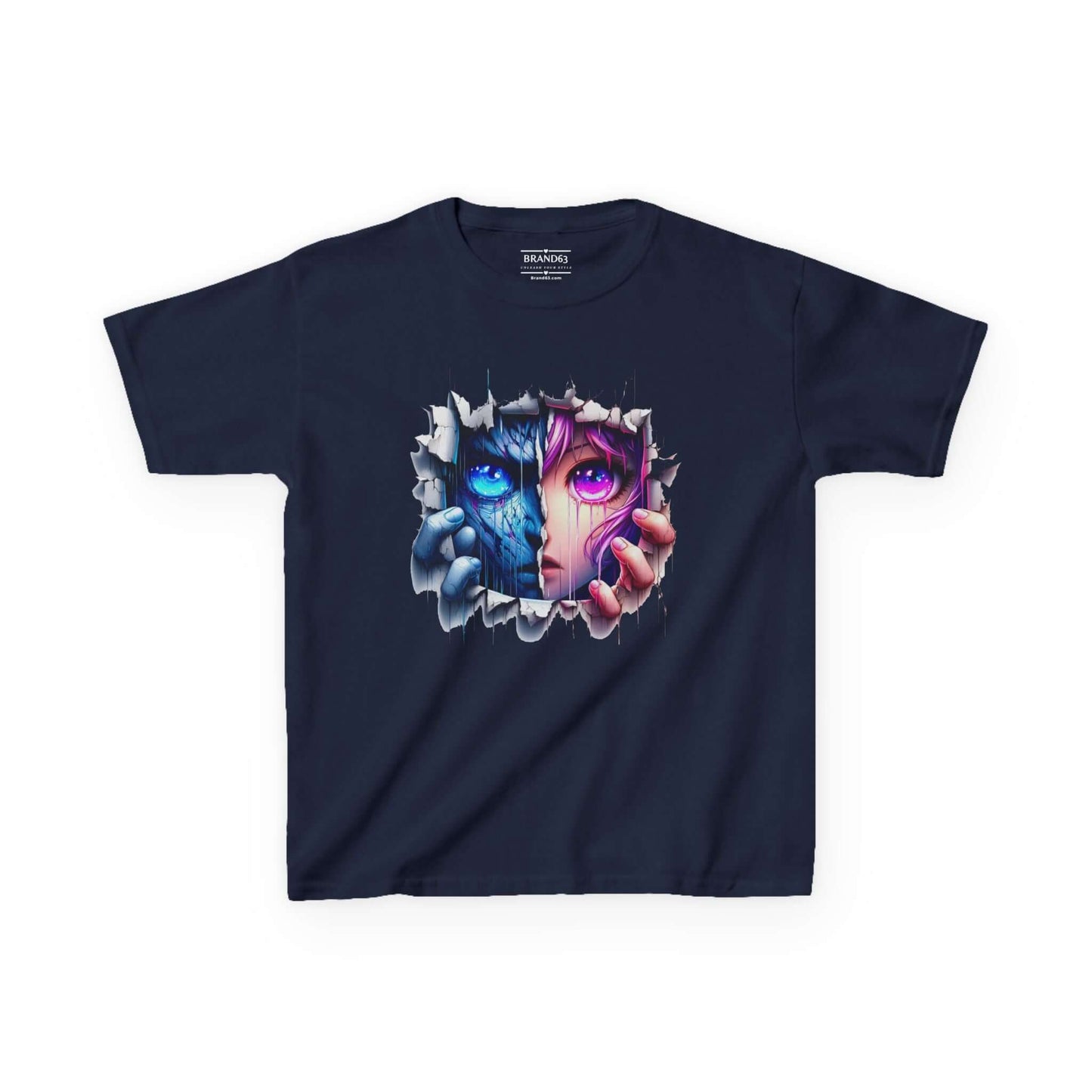 Kids Two-Tone Anime Cotton Tee | Back To School, Brand63