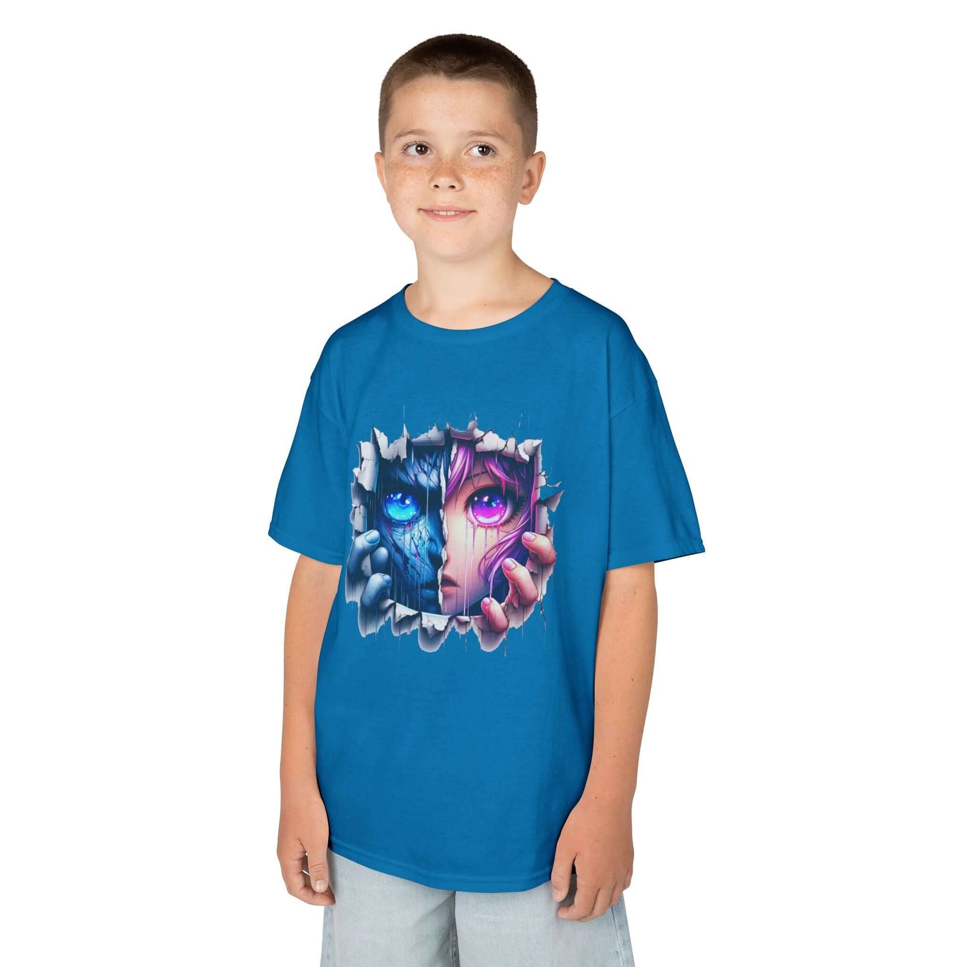 Kids Two-Tone Anime Cotton Tee | Back To School, Brand63
