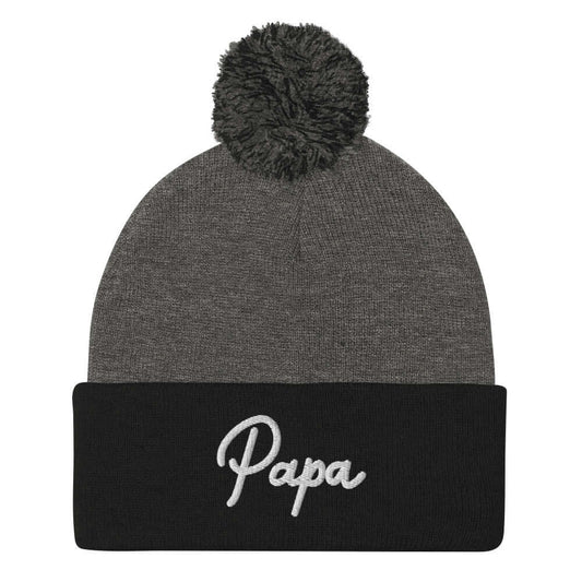 PAPA Men's Pom-Pom Embroidered Beanie