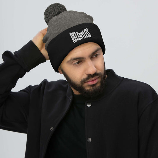 NO JUKKIN! Relentless Pom-Pom Beanie, Brand63