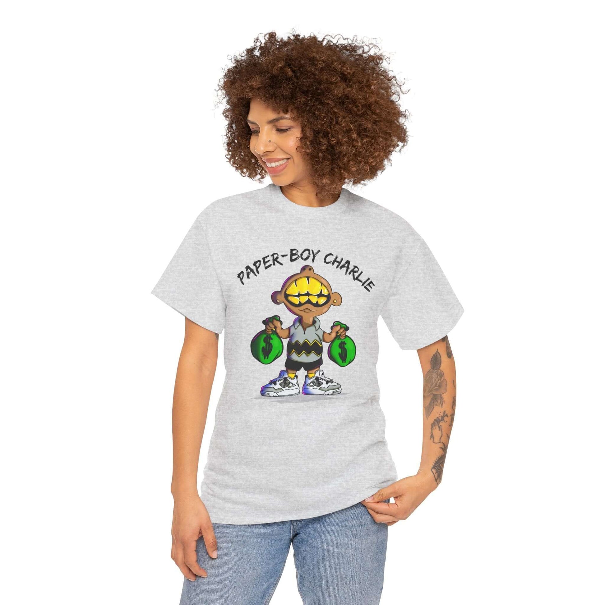 Retro Streetwear Tee - Paper-Boy Charlie, Brand63