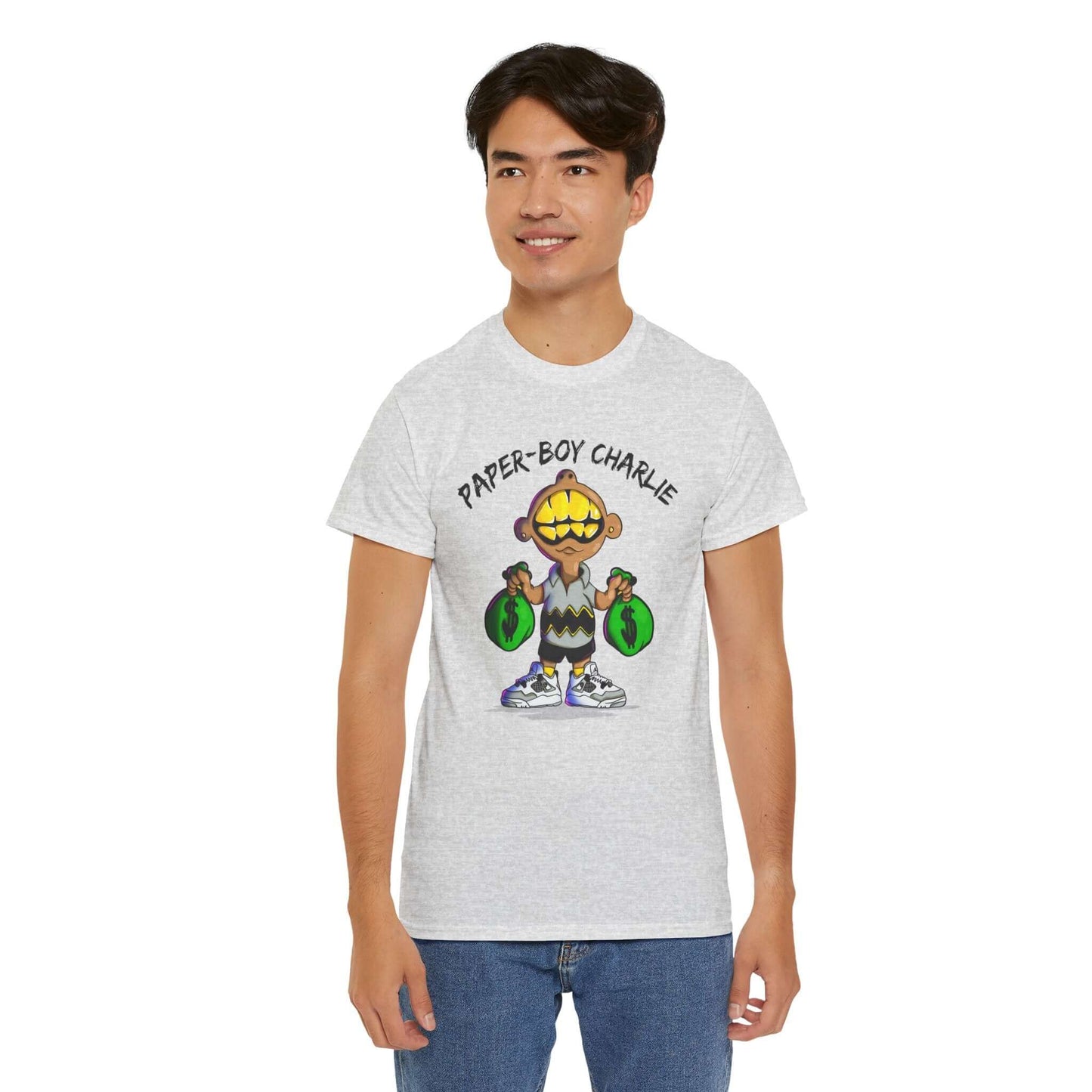 Retro Streetwear Tee - Paper-Boy Charlie, Brand63
