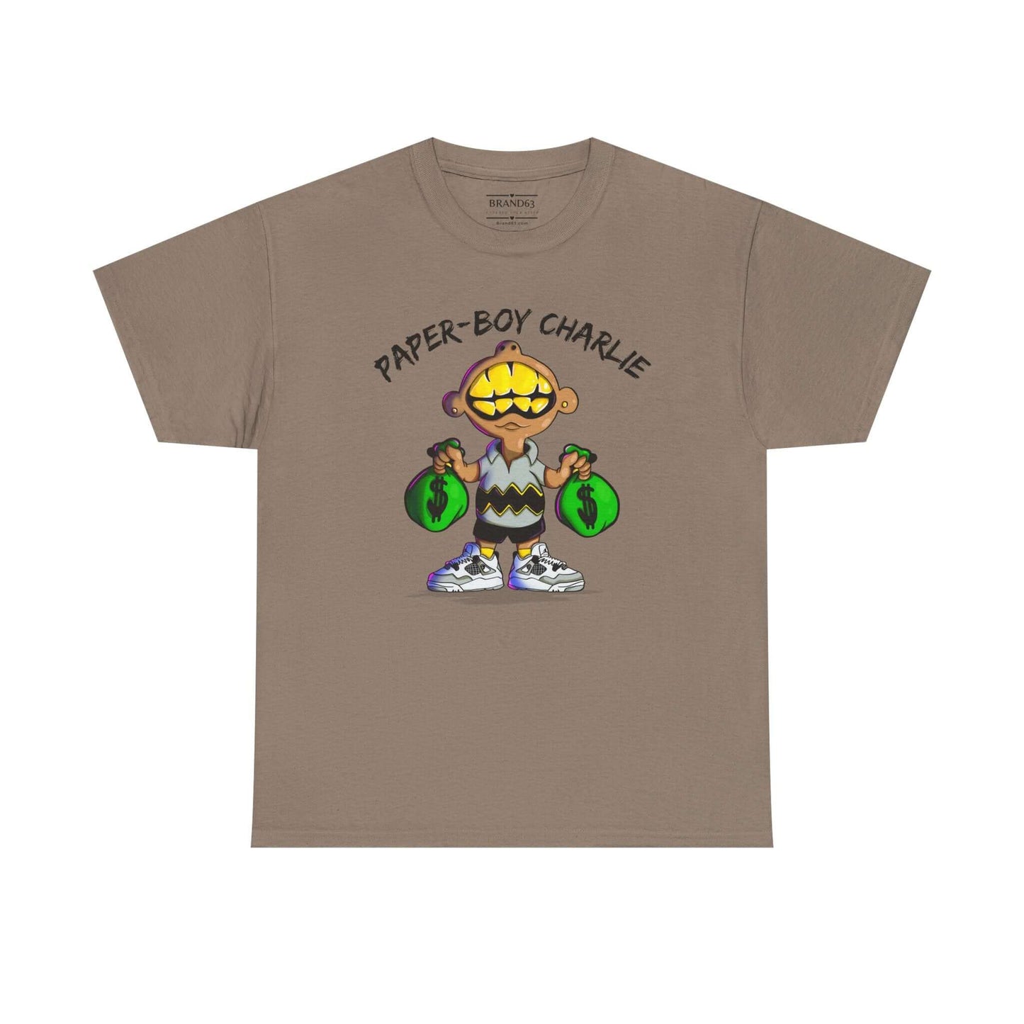 Retro Streetwear Tee - Paper-Boy Charlie, Brand63