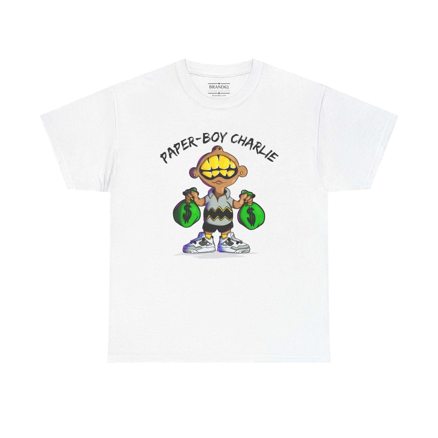 Retro Streetwear Tee - Paper-Boy Charlie, Brand63