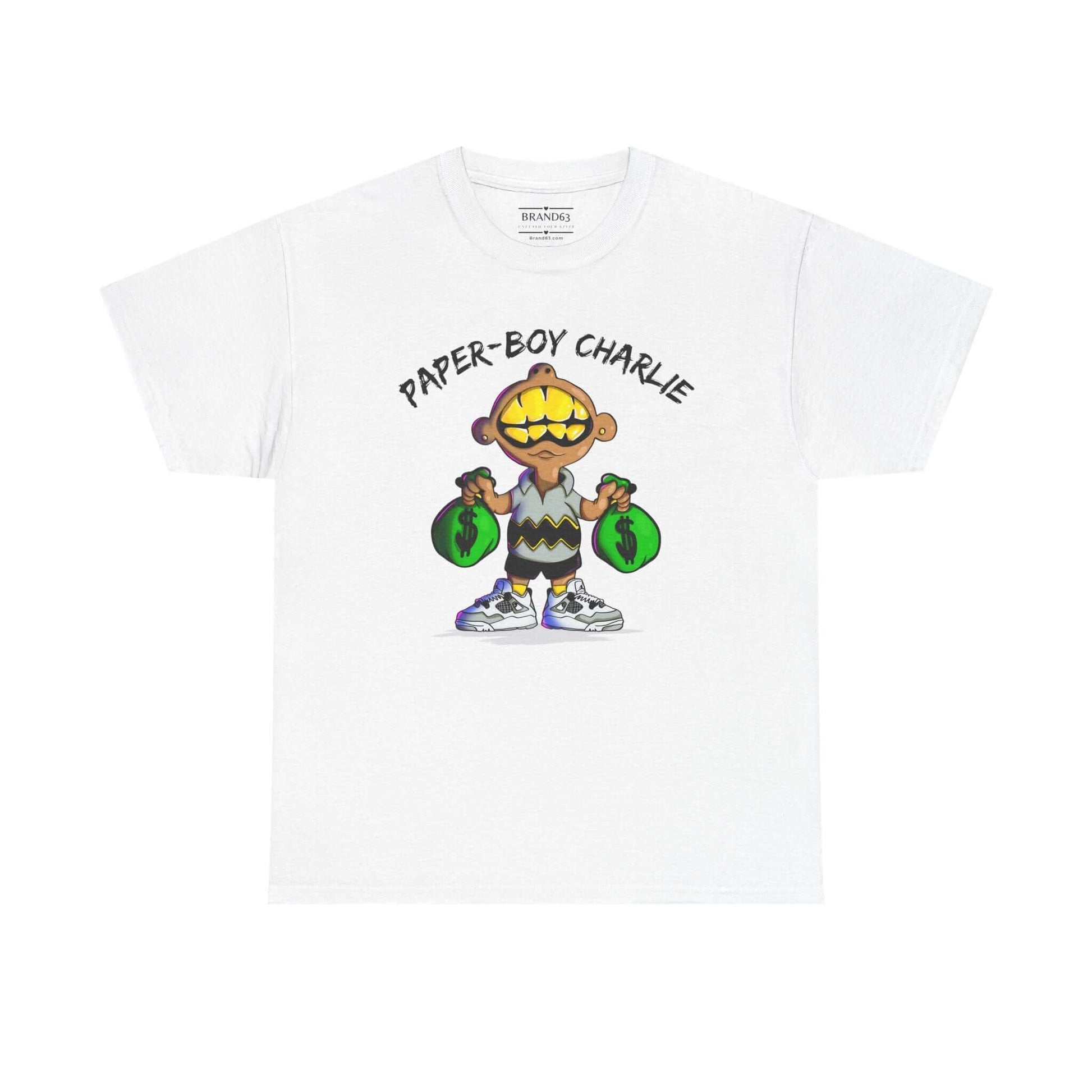 Retro Streetwear Tee - Paper-Boy Charlie, Brand63