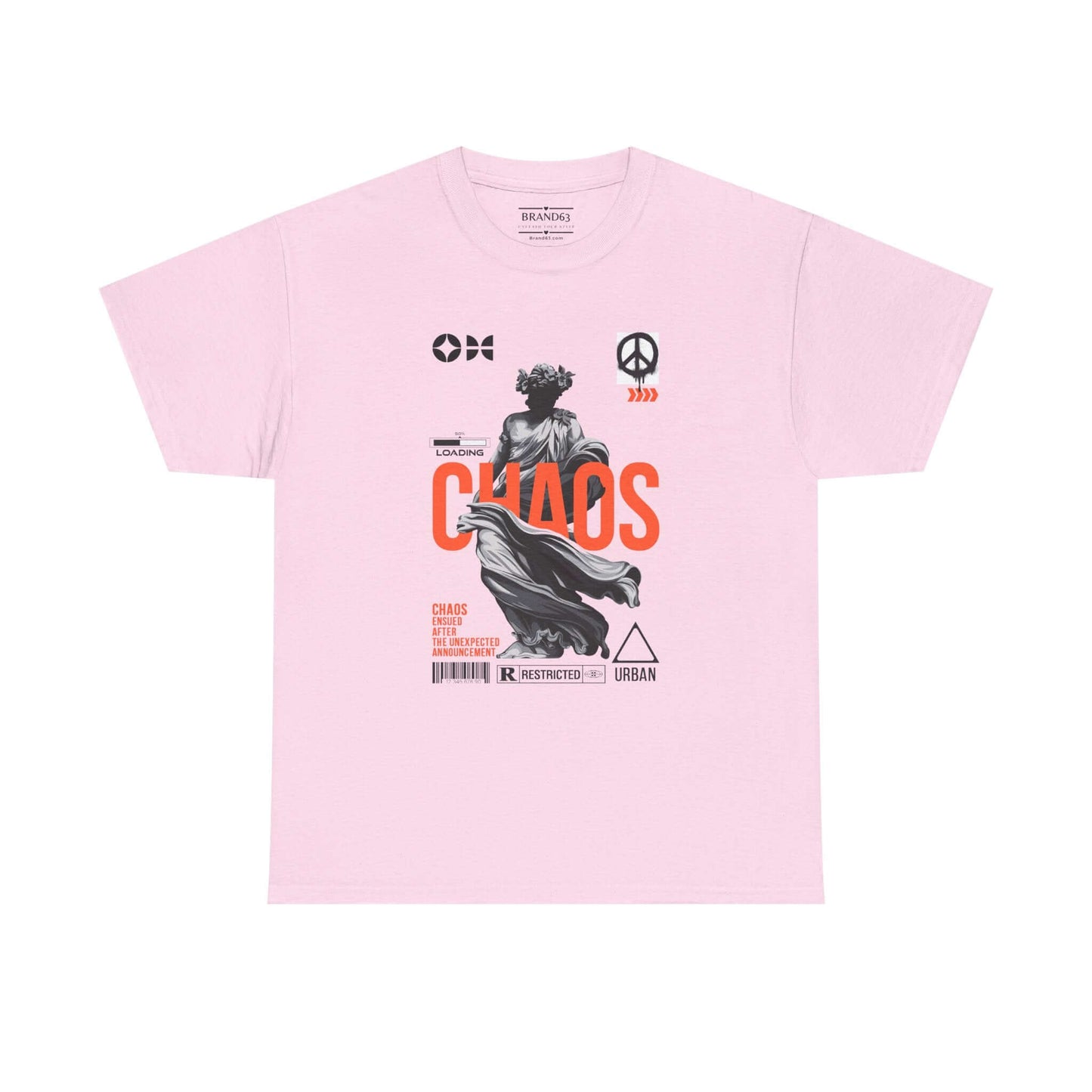 Silent Chaos T-shirt -Extended Sizes, Brand63