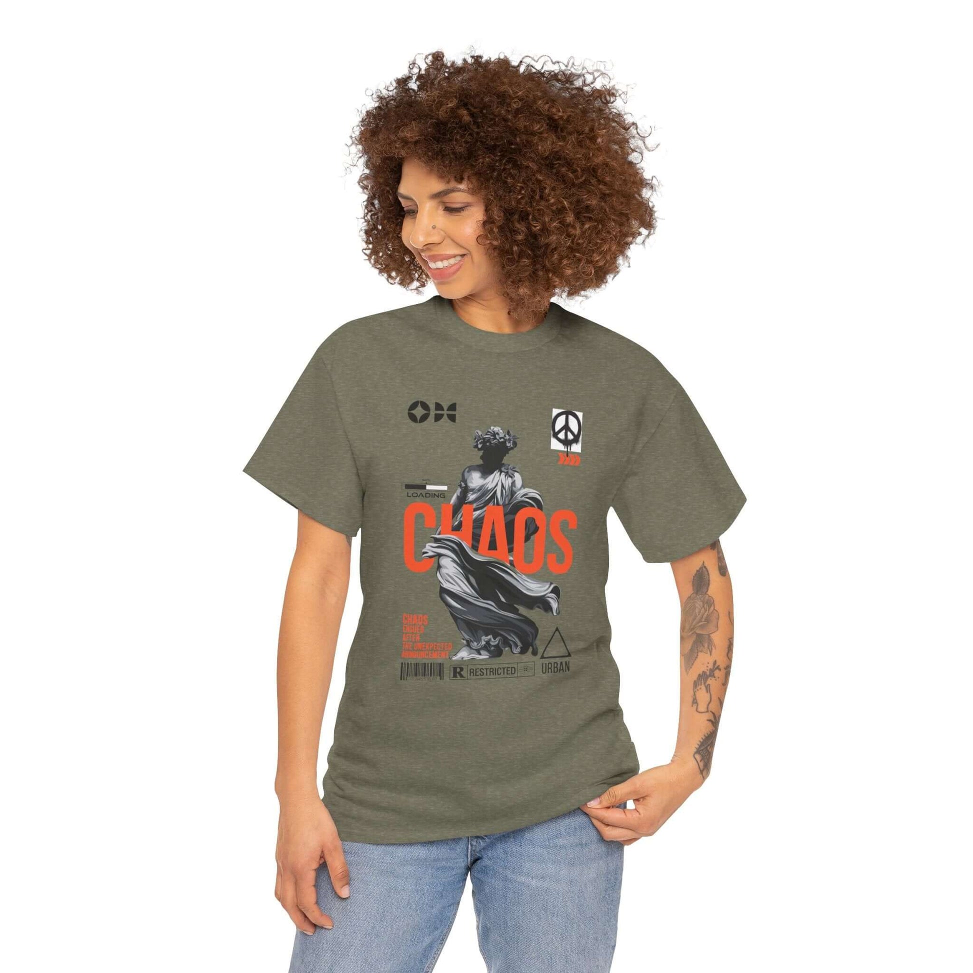 Silent Chaos T-shirt -Extended Sizes, Brand63