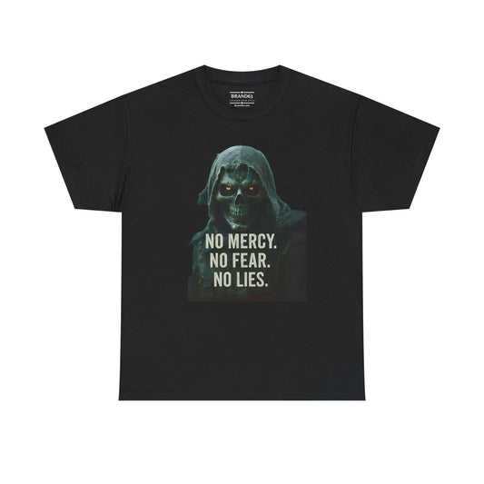 Skeleton Graphic Black Tee, No Mercy, Brand63