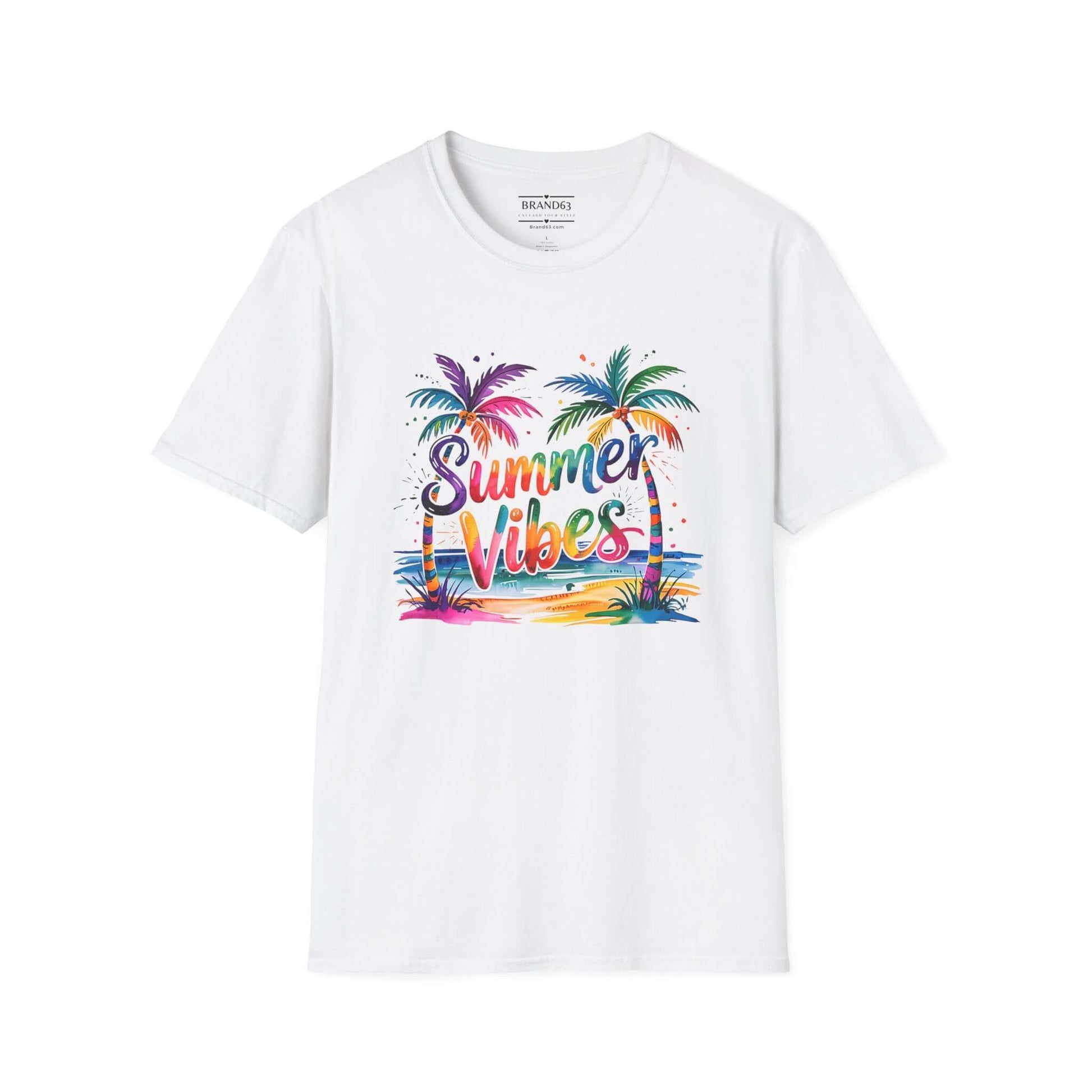 Summer Vibes Palm Trees T-Shirt, Brand63