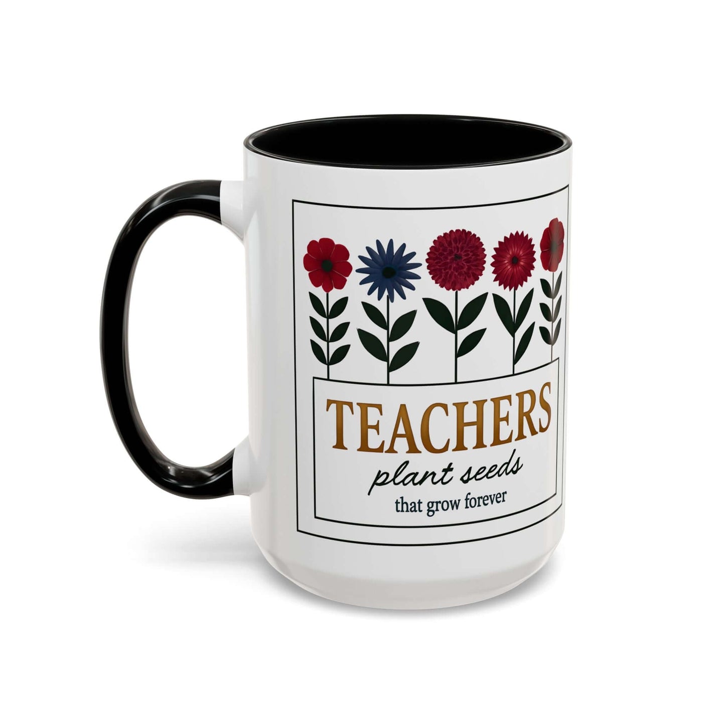 Teacher Coffee Mug Gifts, Flower Design, Brand63