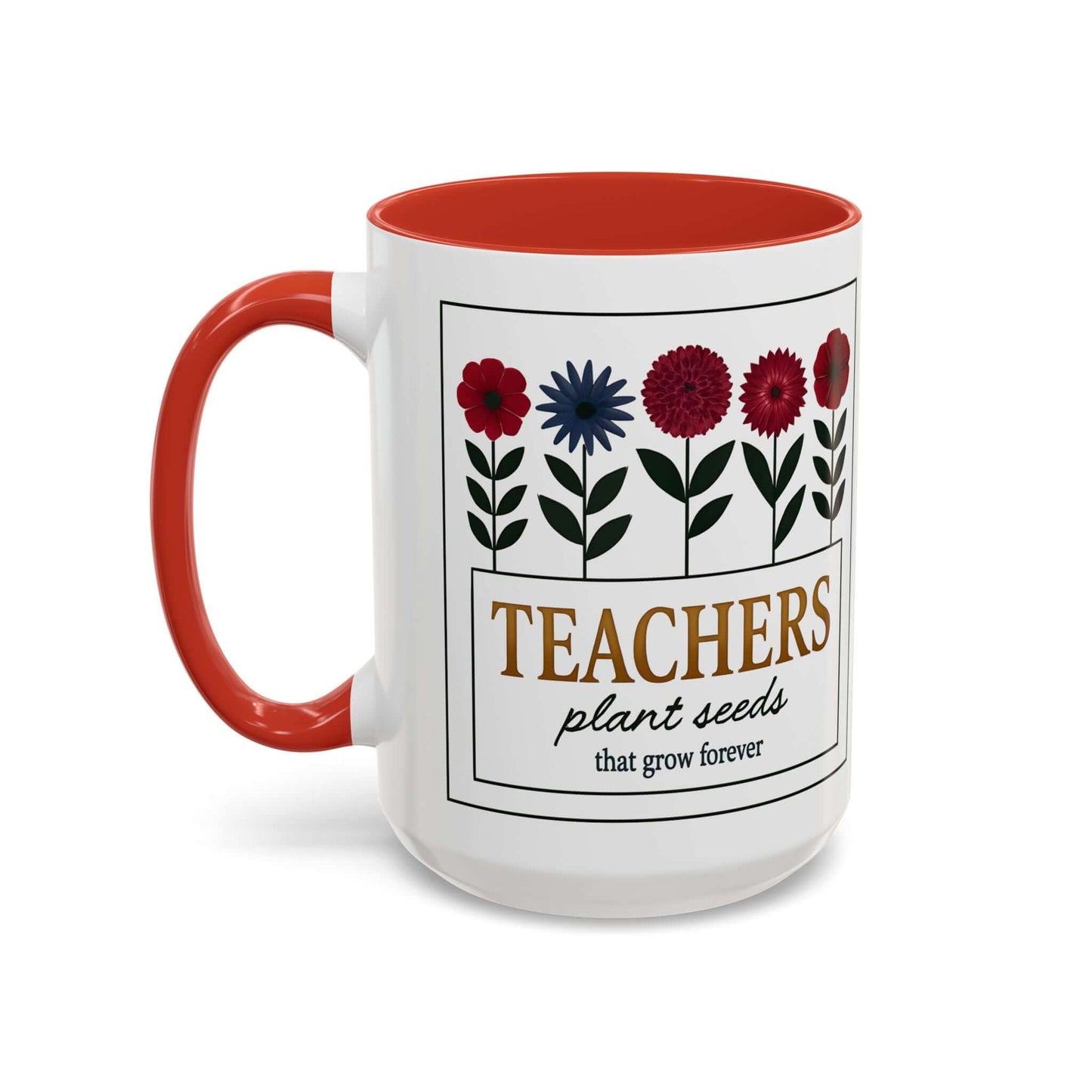 Teacher Coffee Mug Gifts, Flower Design, Brand63