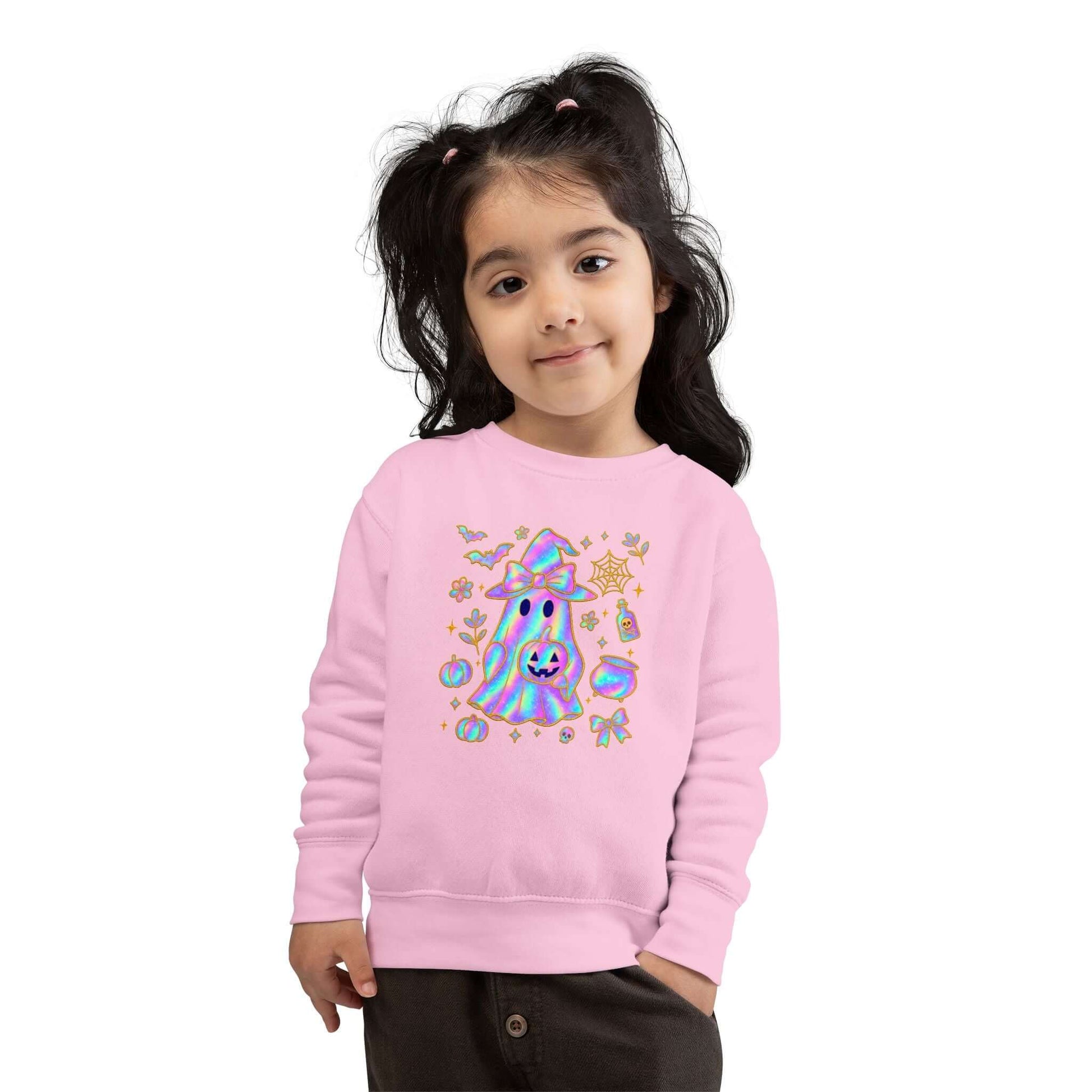 toddler Halloween sweatshirt, Ghost & Pumpkins, Brand63