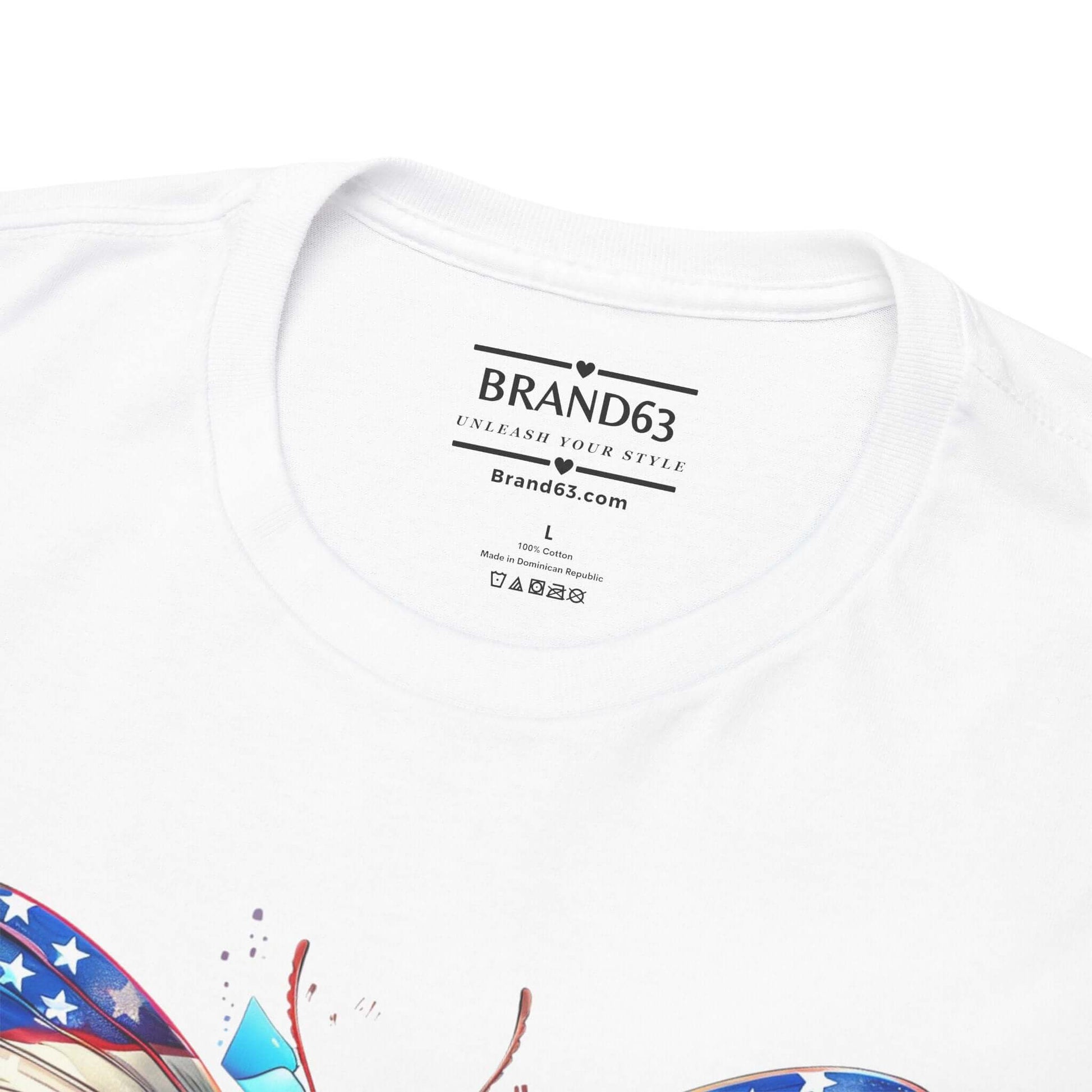 Women's American Flag and Butterfly 4th Of July Tee, Brand63